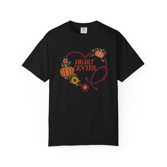 Fall heart center  Stethoscope heart, fall shirt, gift for nurse,cute holiday shirt, comfort colors, thanksgiving shirt