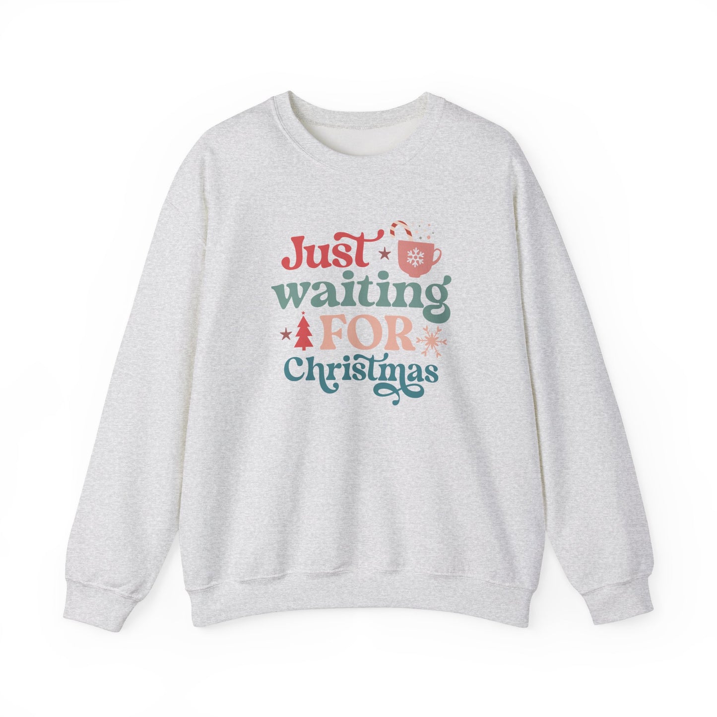 Just Waiting For Christmas Cozy Coffee Sweatshirt