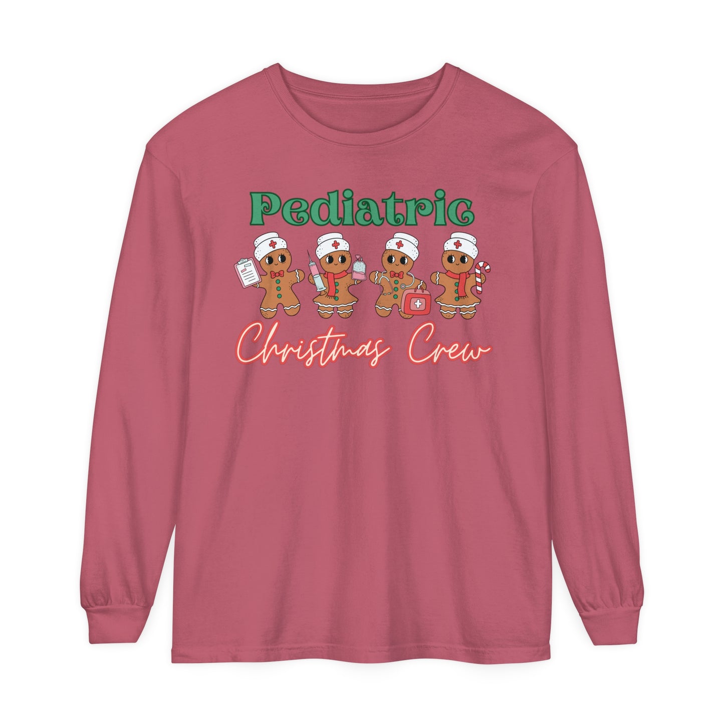 Pediatric Christmas sweatshirt, Christmas Crew Gingerbread shirt,Nurse Christmas Long Sleeve, comfort colors, perfect for groups!