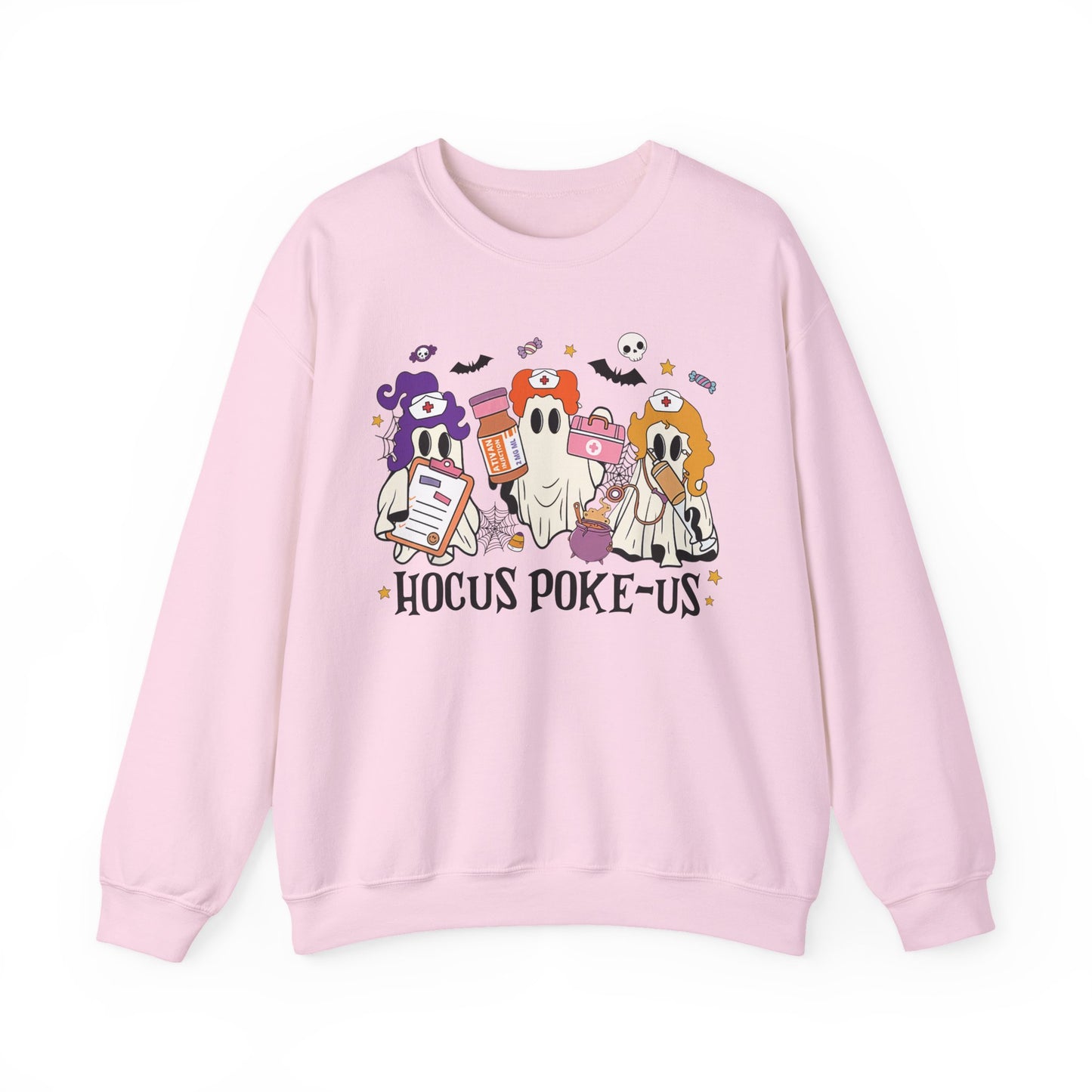 Funny Ghost pediatric nurse sweatshirt, Halloween sweatshirt, spooky season, ER RN, NICU nurse,  Halloween Nurse,, floral Halloween ghost,