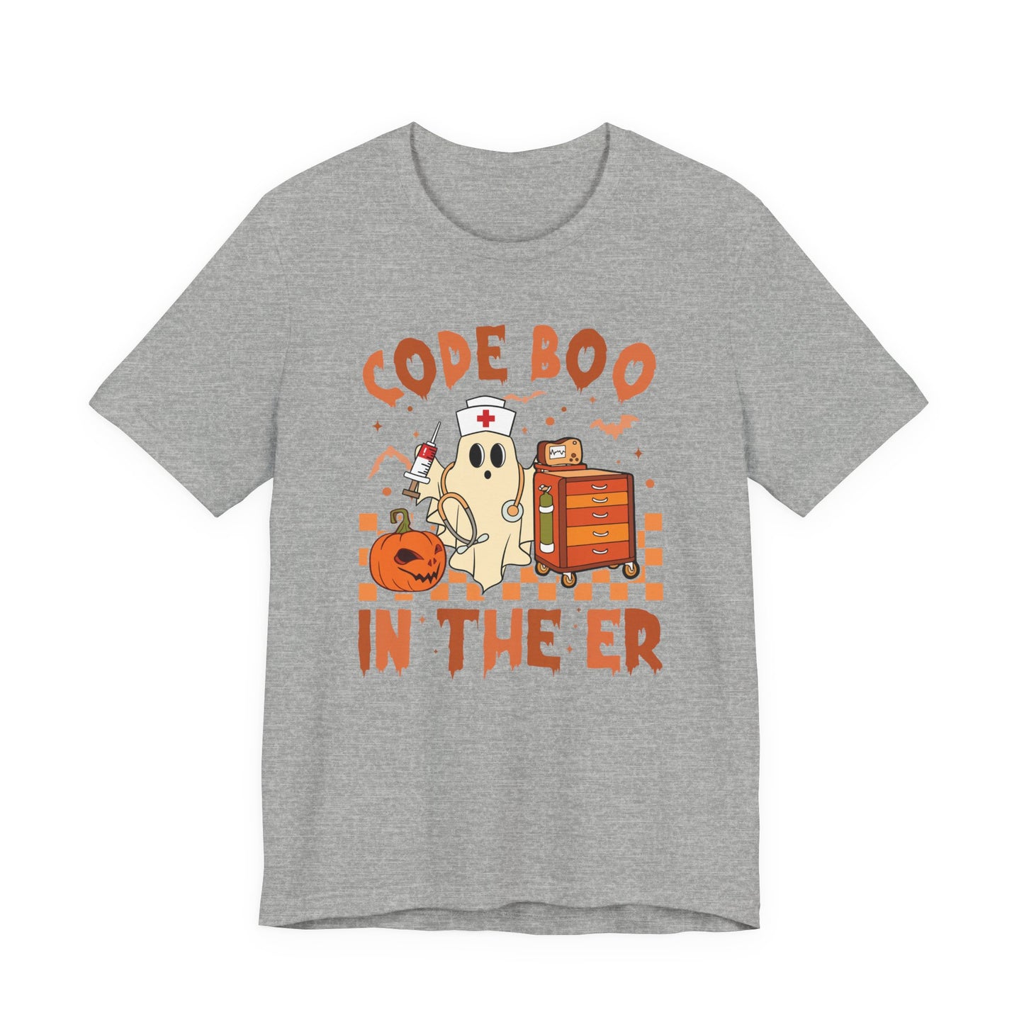 Code Boo in the ER, pediatric nurse Halloween shirt,, Comfort colors ghost nurse shirt, Peds nurse , Spooky nurse shirt