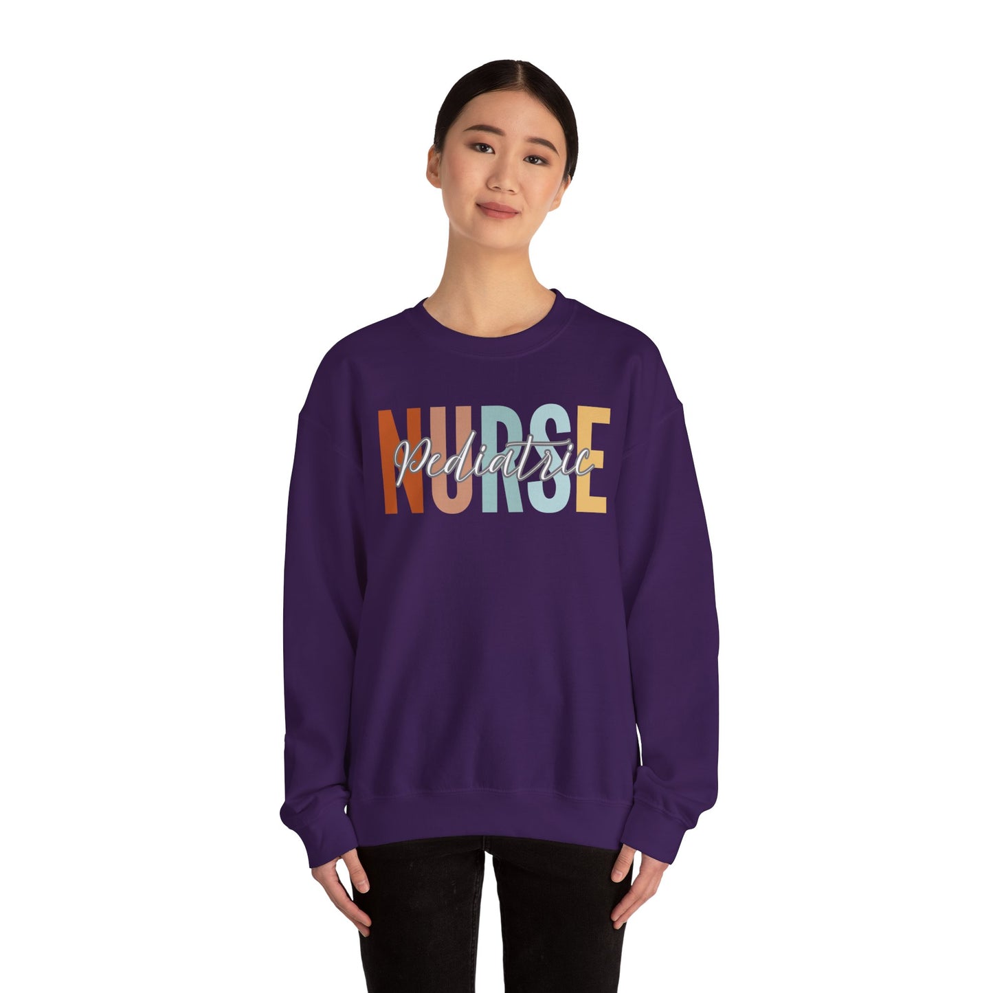 Rainbow Pediatric Nurse Gildan Sweatshirt