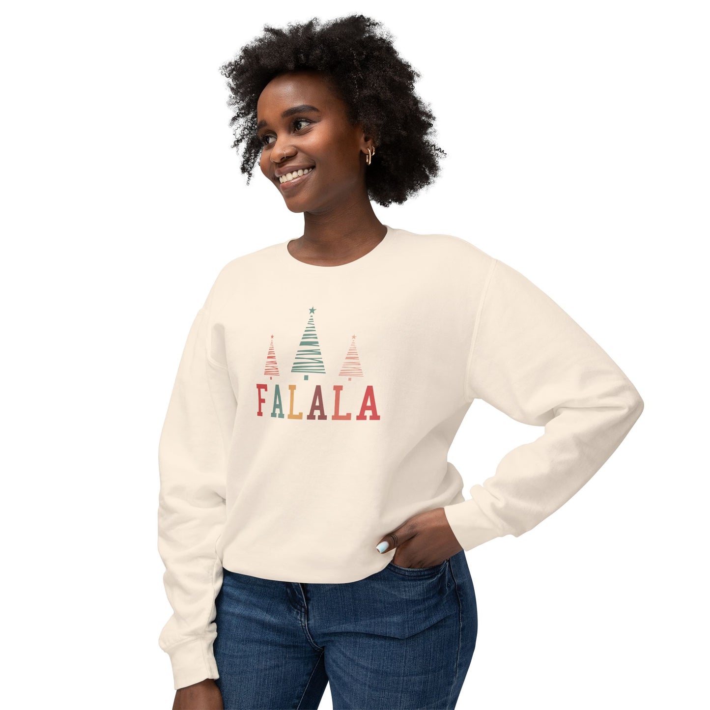 Simple Cute FALALA Comfort Colors Christmas sweatshirt