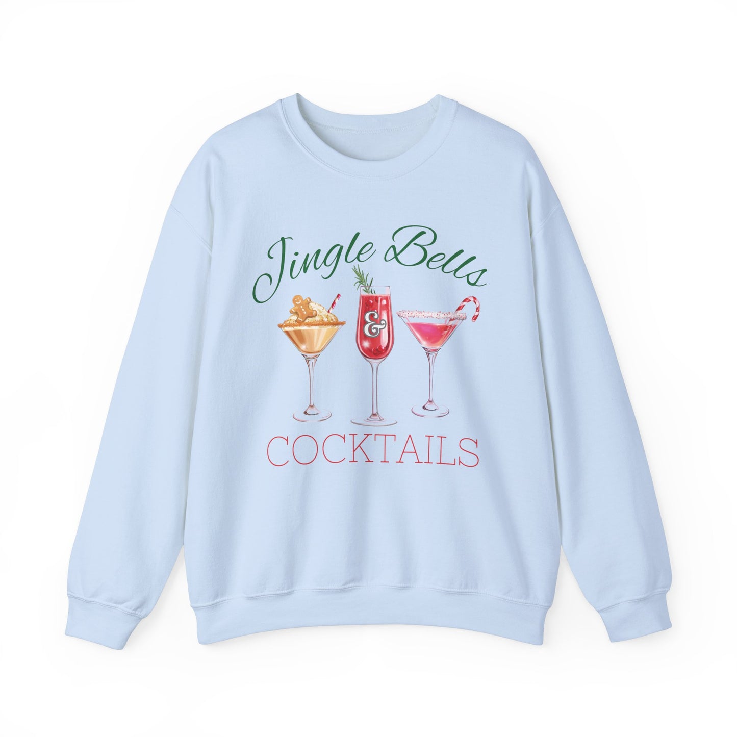 Jingle Bells &Cocktails Sweatshirt! Perfect for any holiday Party!