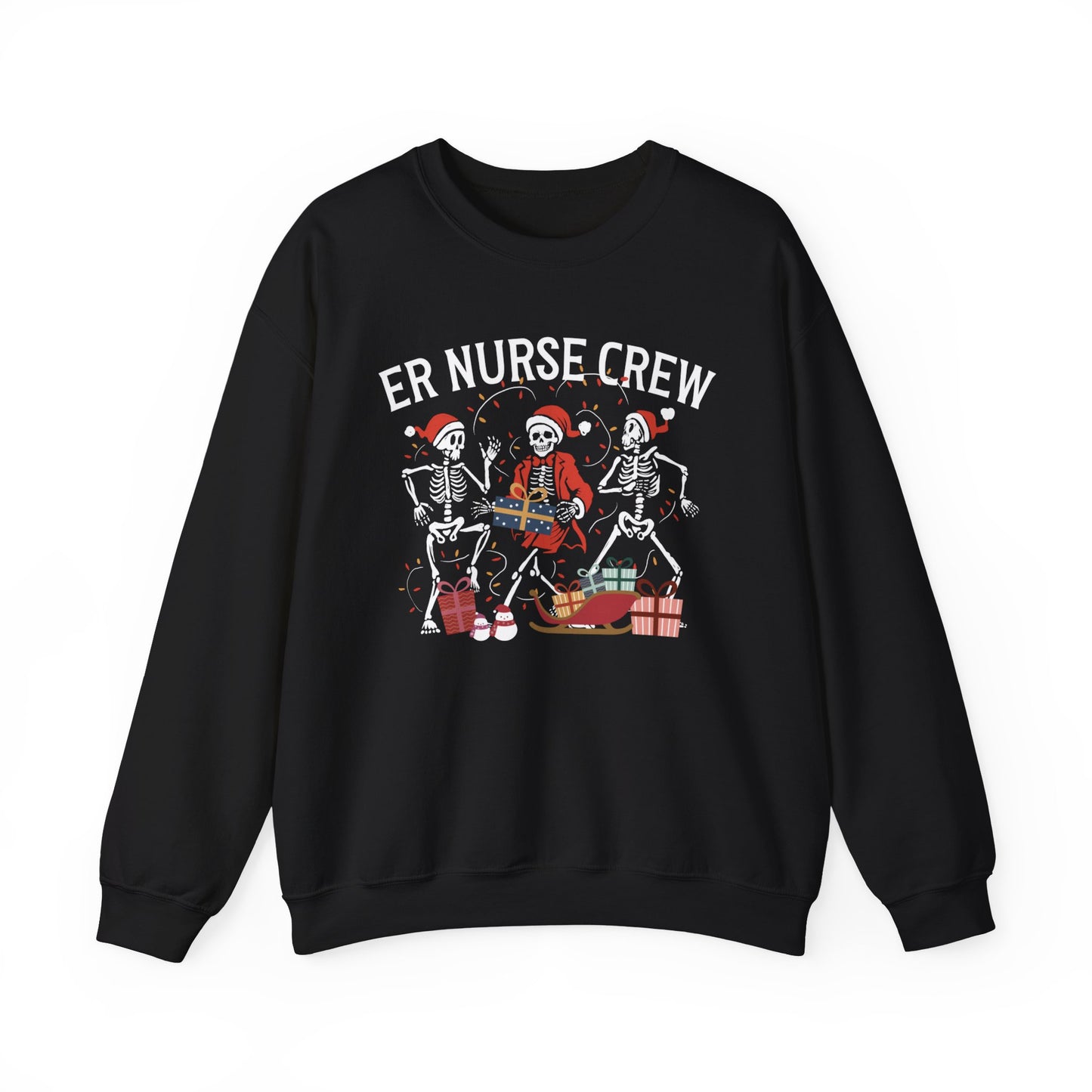 Funny nurse Christmas sweatshirt, Skeleton nurse, ER Nurse Christmas sweater, night Nurse,  perfect for groups!