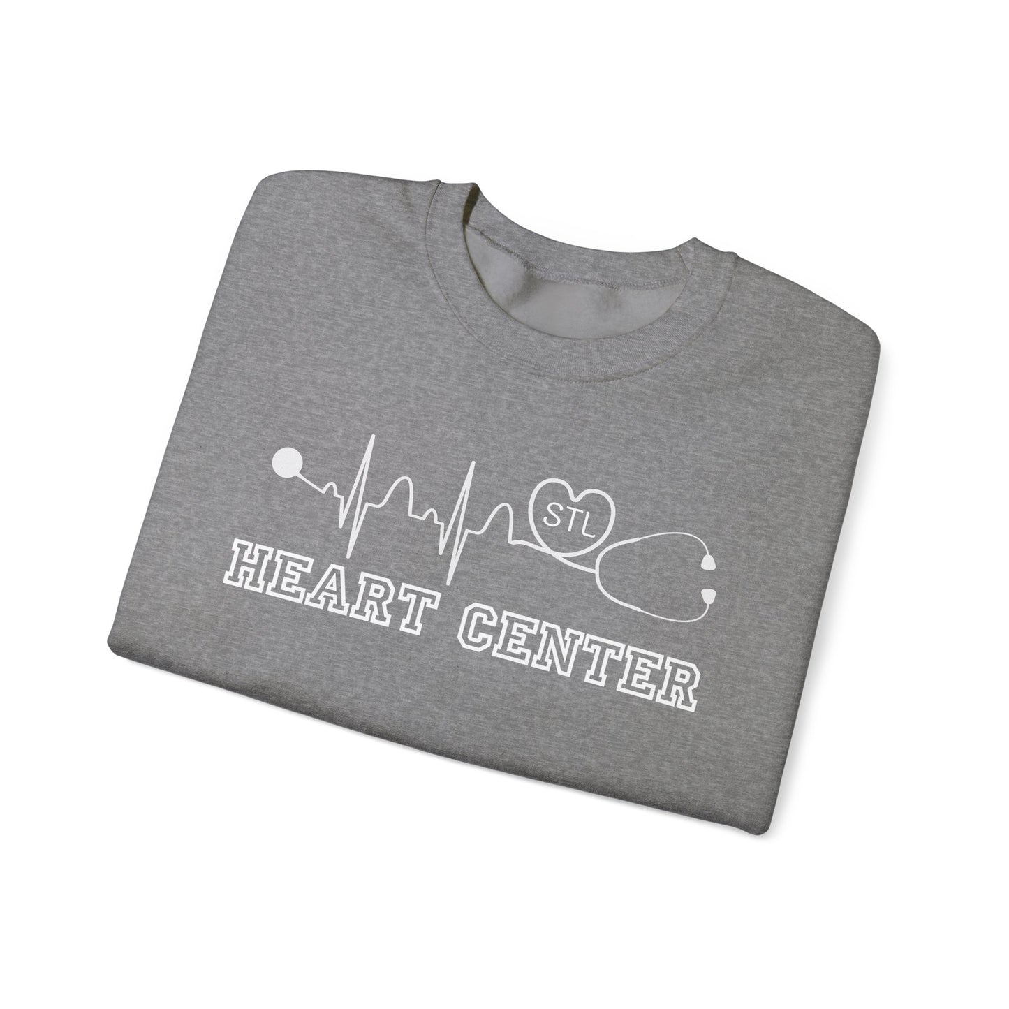 STL Heart Center EKG Gildan Sweatshirt, perfect to show you red and support heart disease!
