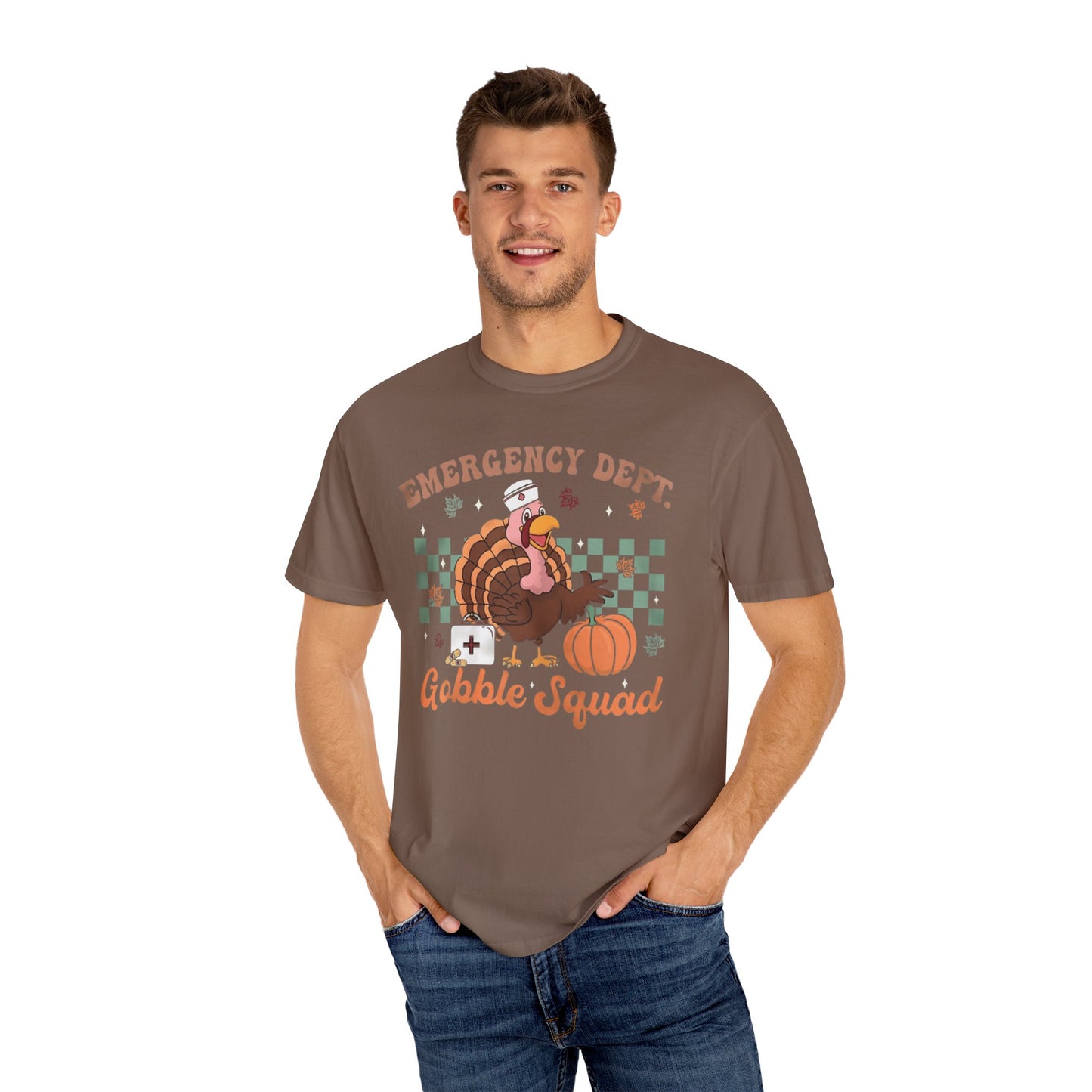 Comfort colors gobble squad tshirt, emergency gobble squad