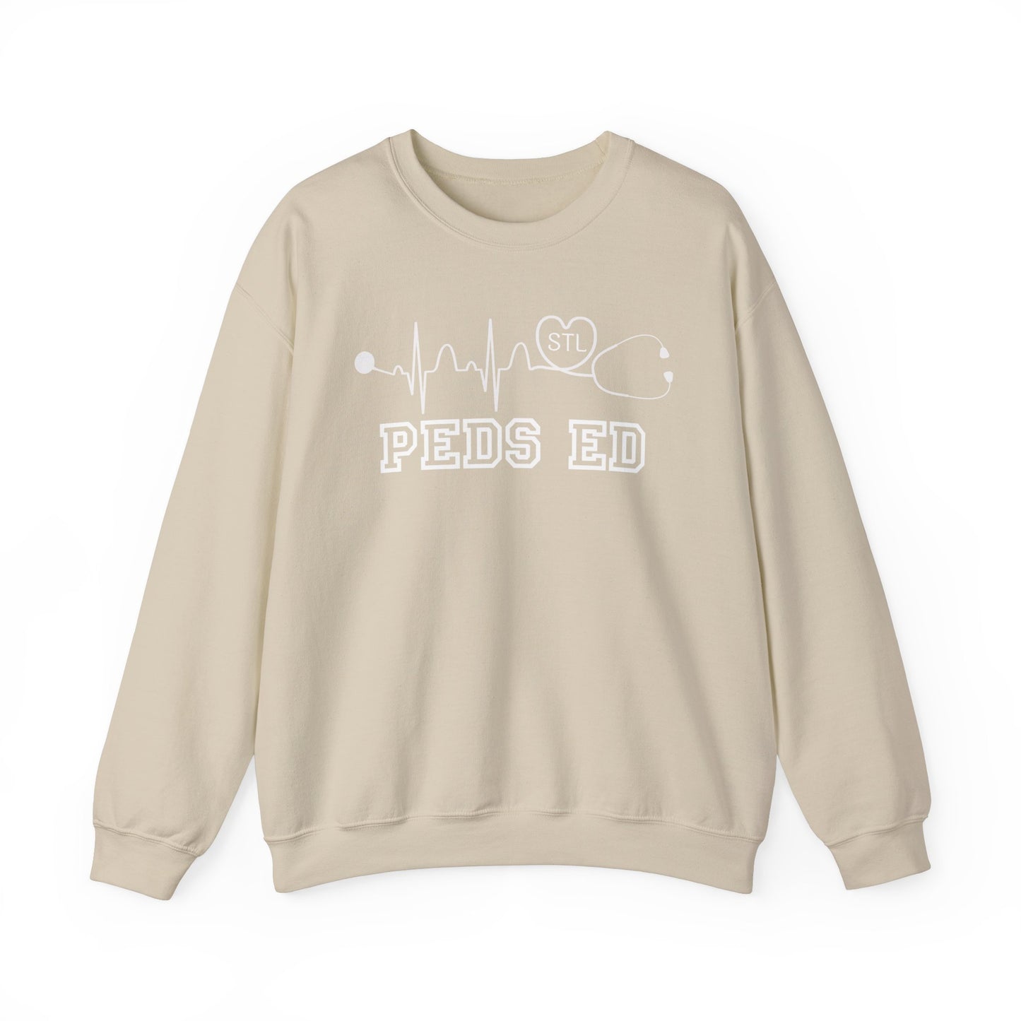 STL PEDS ED Sweatshirt-white lettering