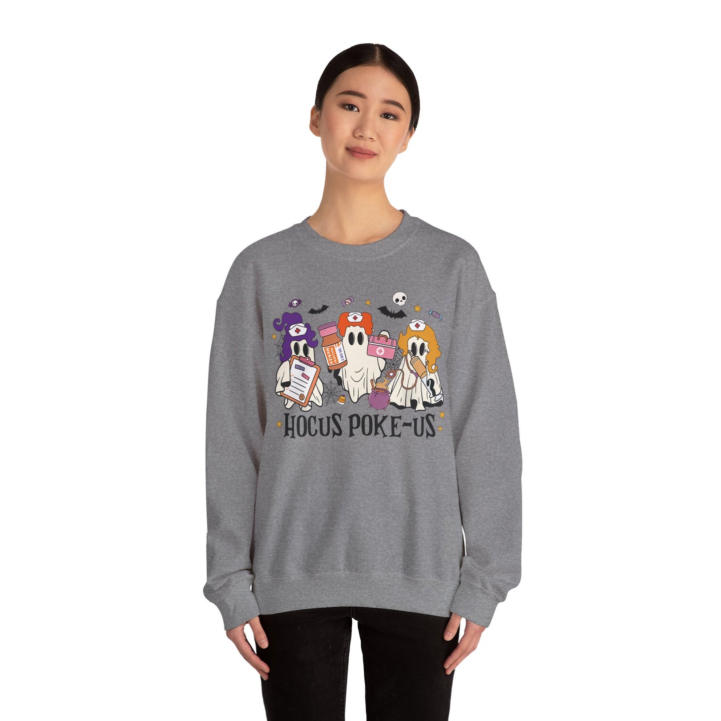 Funny Ghost pediatric nurse sweatshirt, Halloween sweatshirt, spooky season, ER RN, NICU nurse,  Halloween Nurse,, floral Halloween ghost,