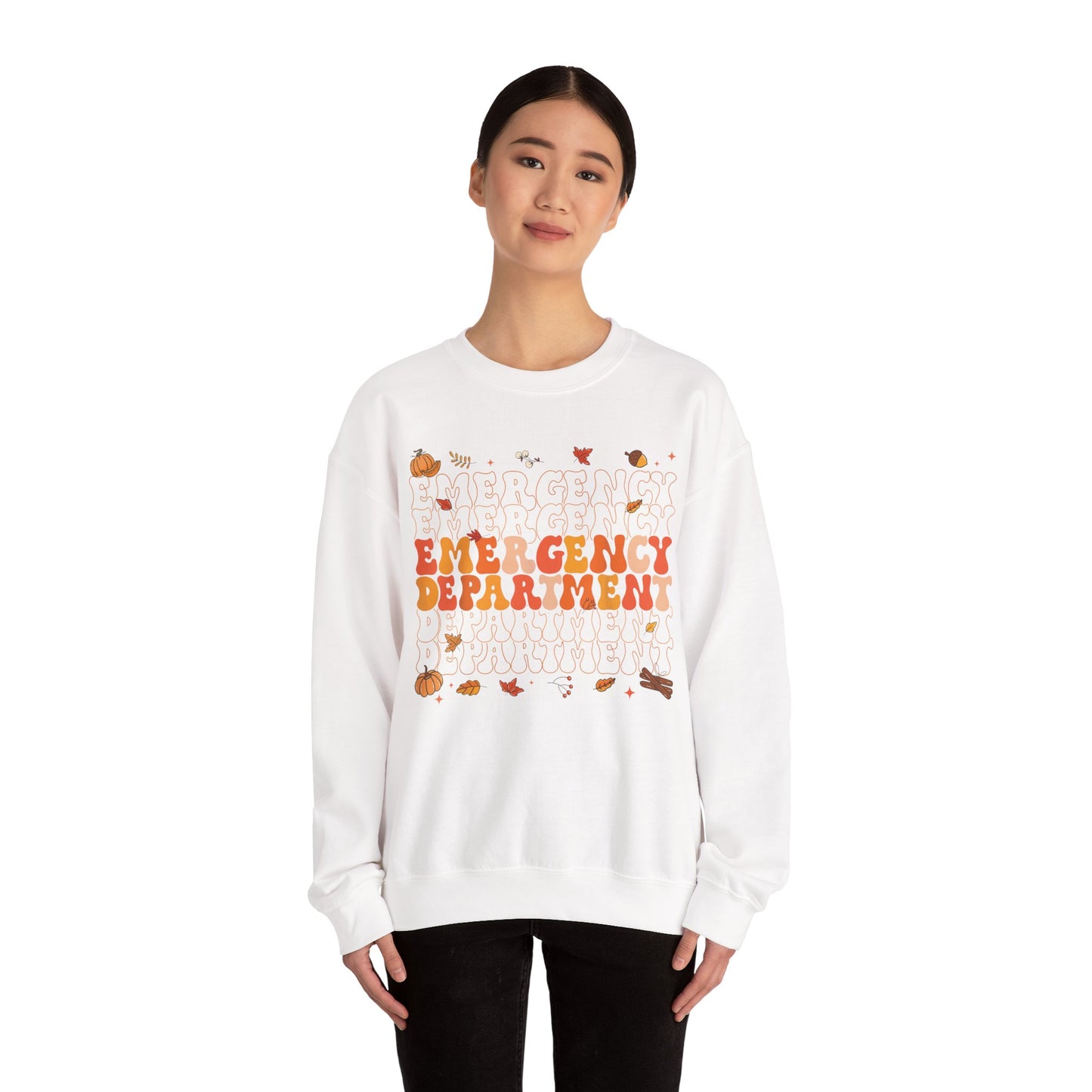 Emergency Fall gildan comfy sweatshirt,  thanksgiving nurse sweatshirt