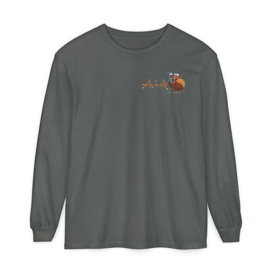 Turkey pocket design ED Nurse , pediatric nurse thanksgiving  shirt, comfort colors turkey ekg nurse shirt, Peds nurse , fall nurse shirt