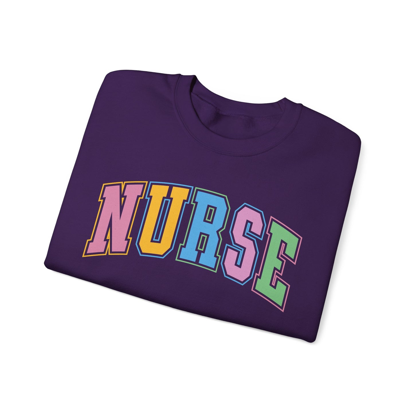 Multi Color Nurse  Varsity Letter Sweatshirt