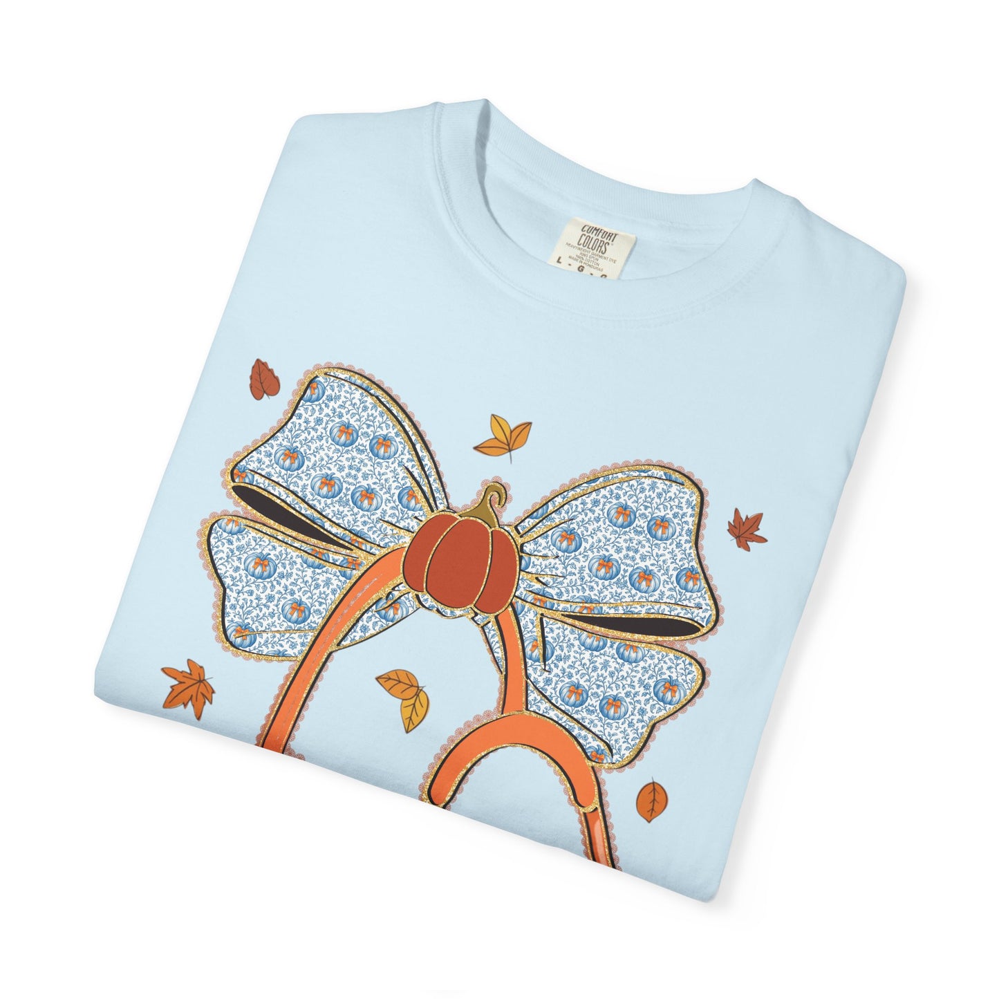 Stethoscope Bow PedsNurse Stethoscope heart, fall shirt, gift for nurse,cute holiday shirt, comfort colors, thanksgiving shirt