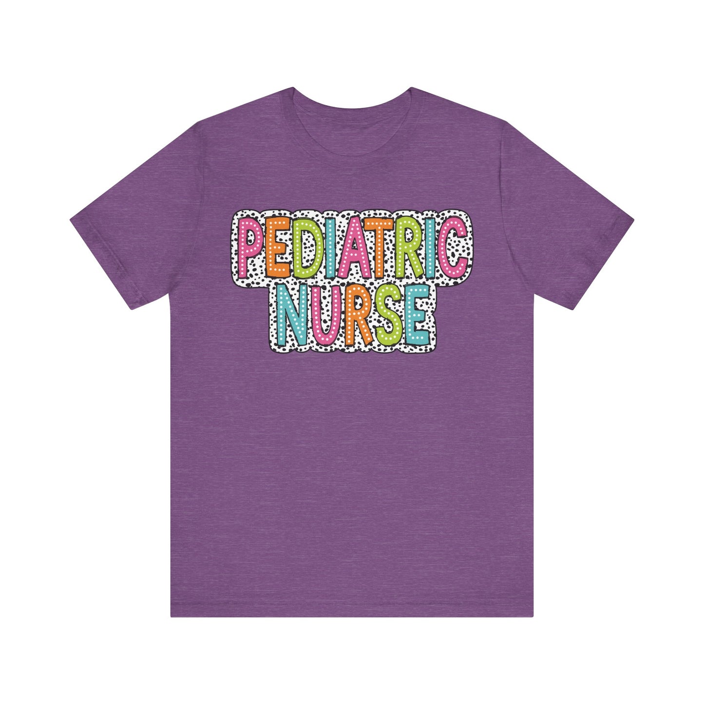 Polka dot pediatric nurse shirt, cute and bright tshirt