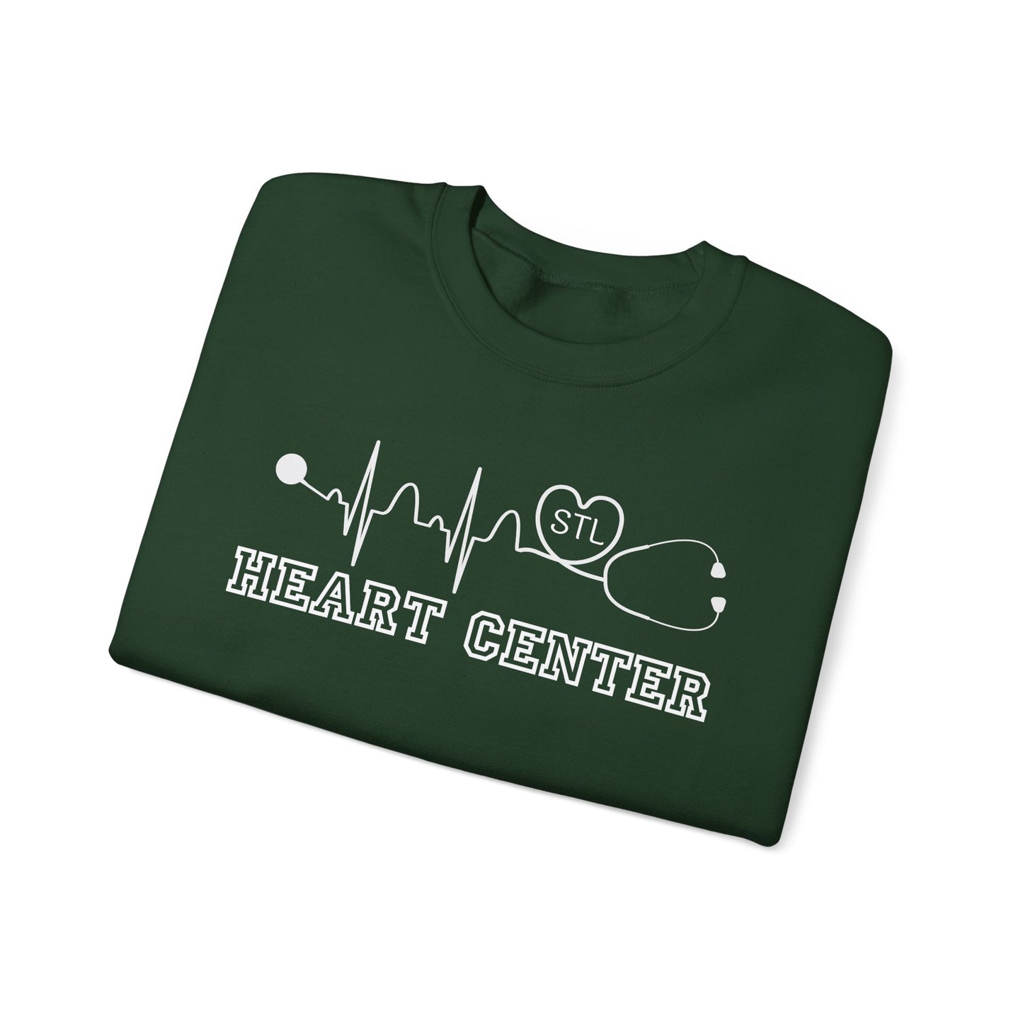STL Heart Center EKG Gildan Sweatshirt, perfect to show you red and support heart disease!