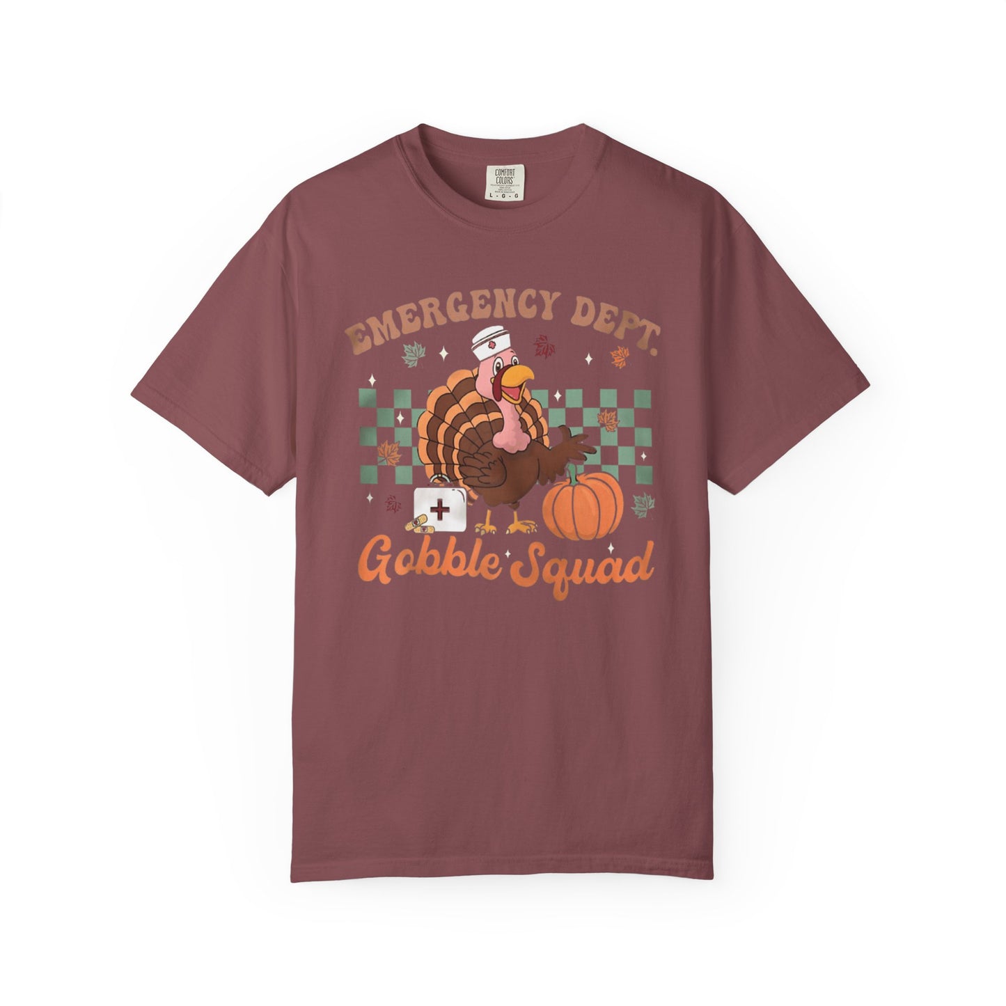 Comfort colors gobble squad tshirt, emergency gobble squad