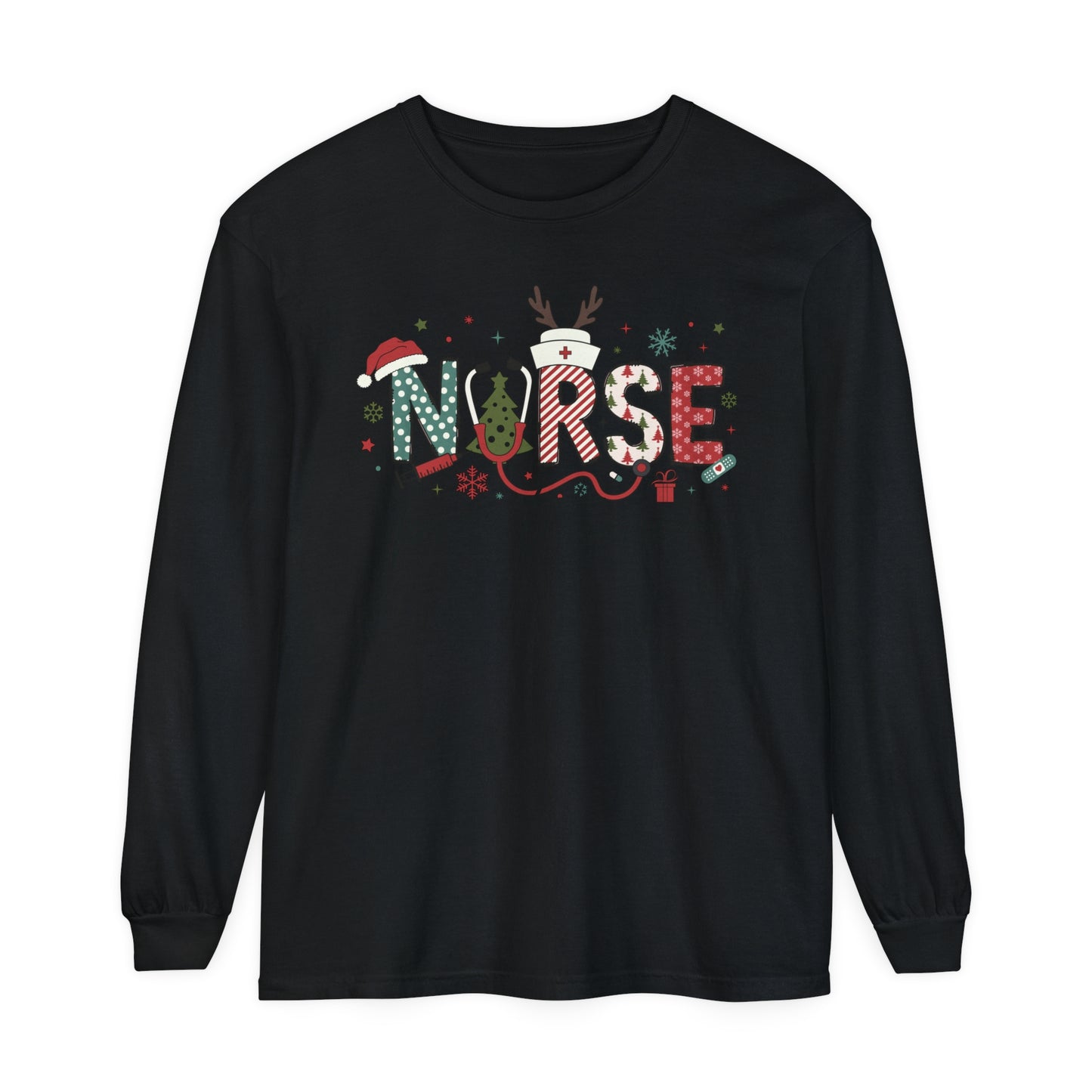 Nurse practitioner Christmas Shirt, Comfort Colors Long Sleeve, festive Christmas  Nurse practitioner , gift for any Peds nurse!