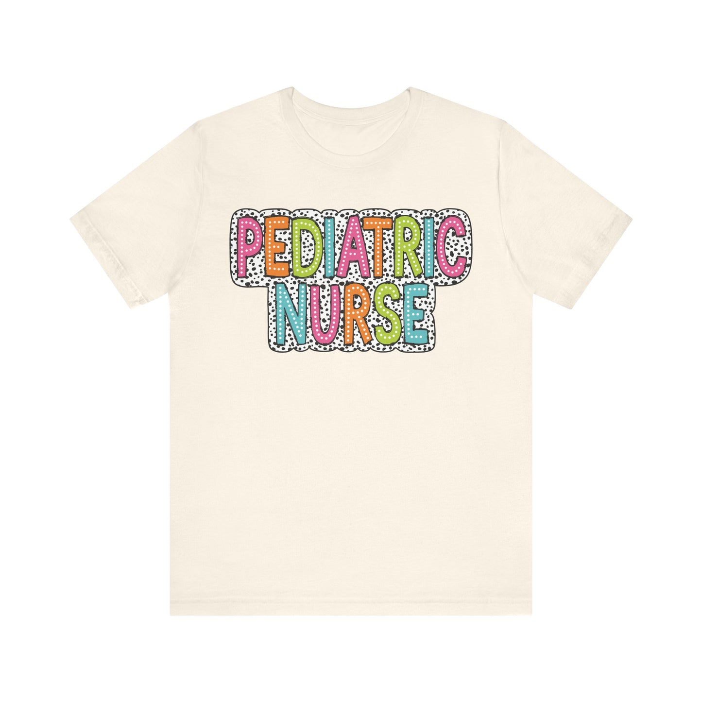 Polka dot pediatric nurse shirt, cute and bright tshirt