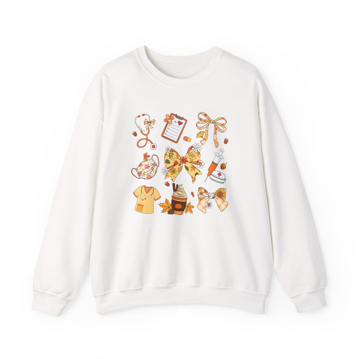 Cute Fall nurse Sweatshirt for all Fall Months, Nurse shirt, gift for nurse, coquette bow, everything fall