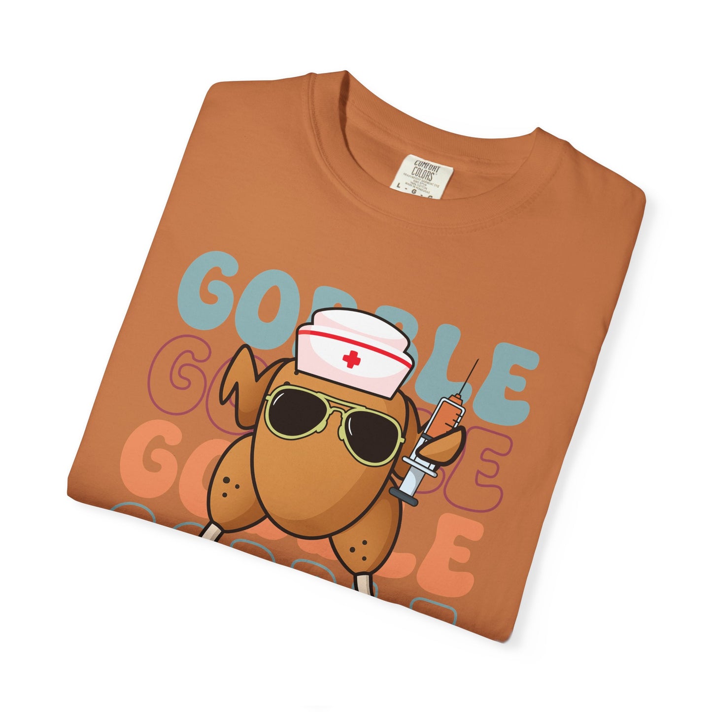 Funny gobble gobble turkey  Thanksgiving Comfort colors tshirt