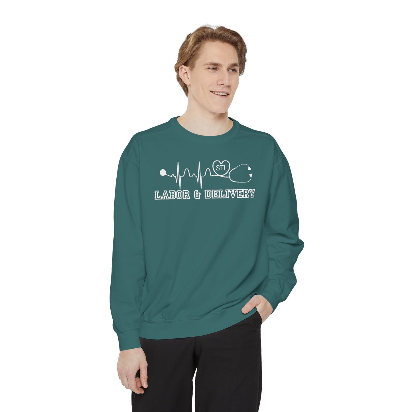 Labor and delivery stl comfort colors sweatshirt, cozy sweatshirt !