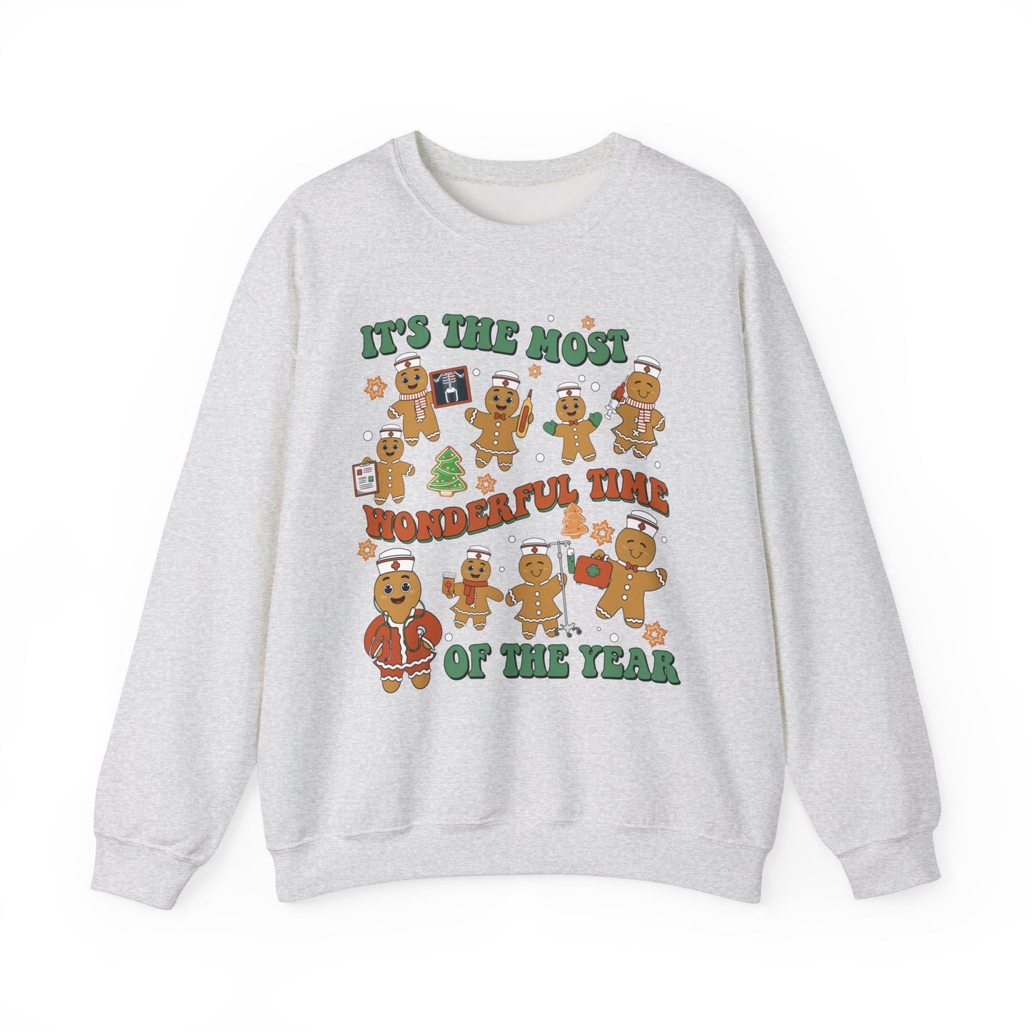 Christmas Nurse Sweatshirt, Cute Gingerbread sweatshirt, Its the Most Wonderful Time of the Year, NICU, ED nurse, PICU Nurse, gift for nurse