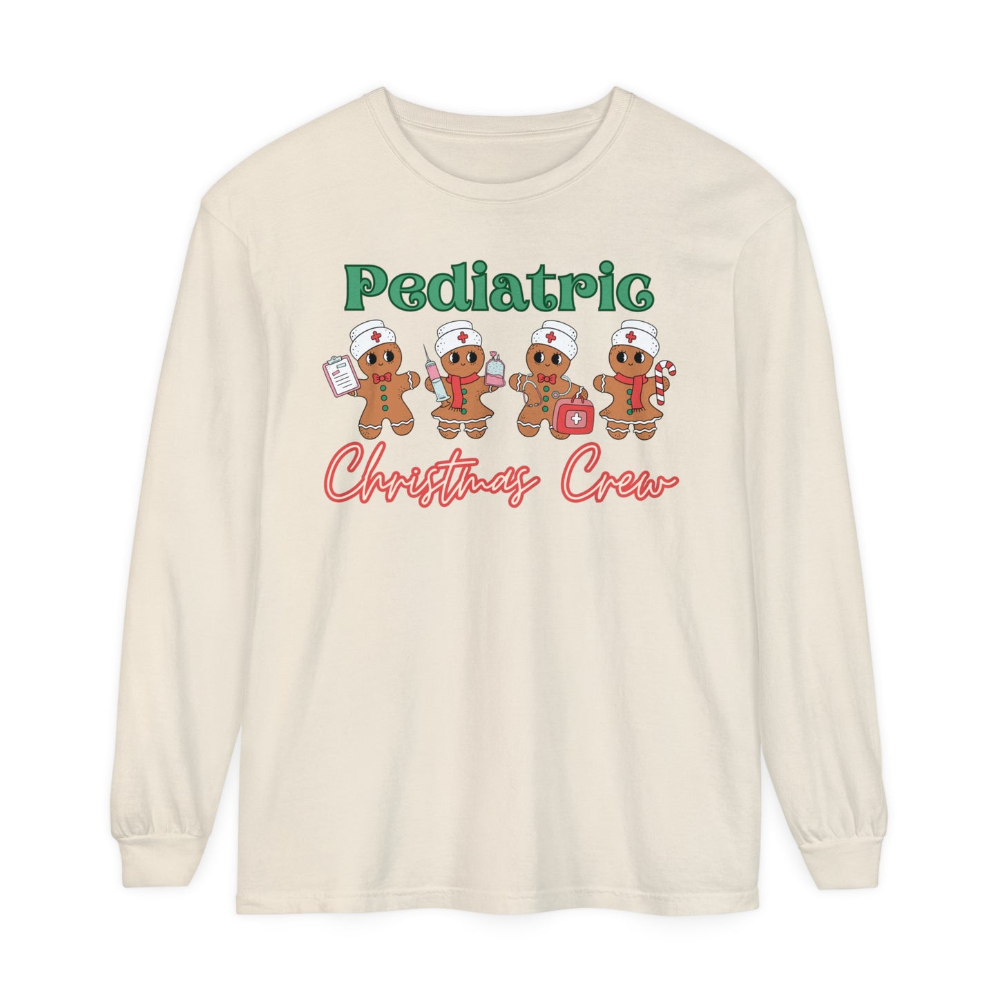 Pediatric Christmas sweatshirt, Christmas Crew Gingerbread shirt,Nurse Christmas Long Sleeve, comfort colors, perfect for groups!