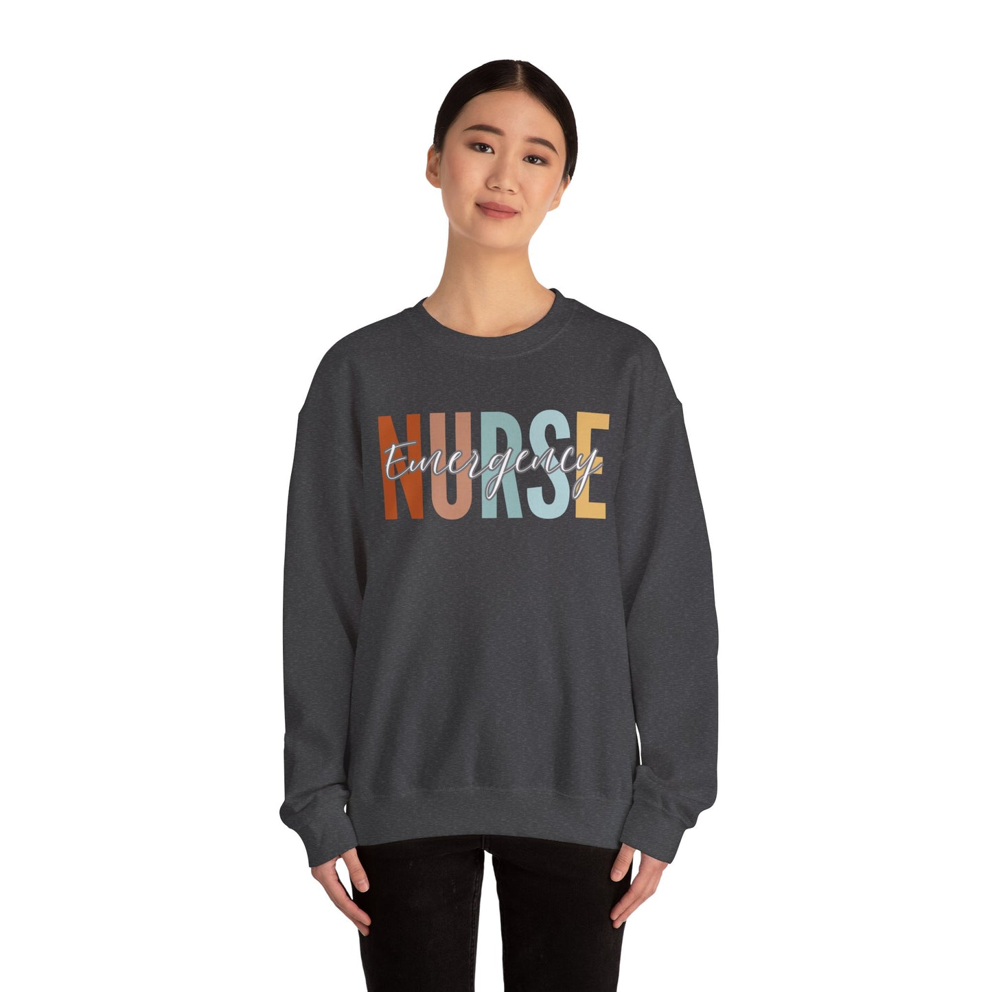 Rainbow Emergency Nurse Gildan Sweatshirt