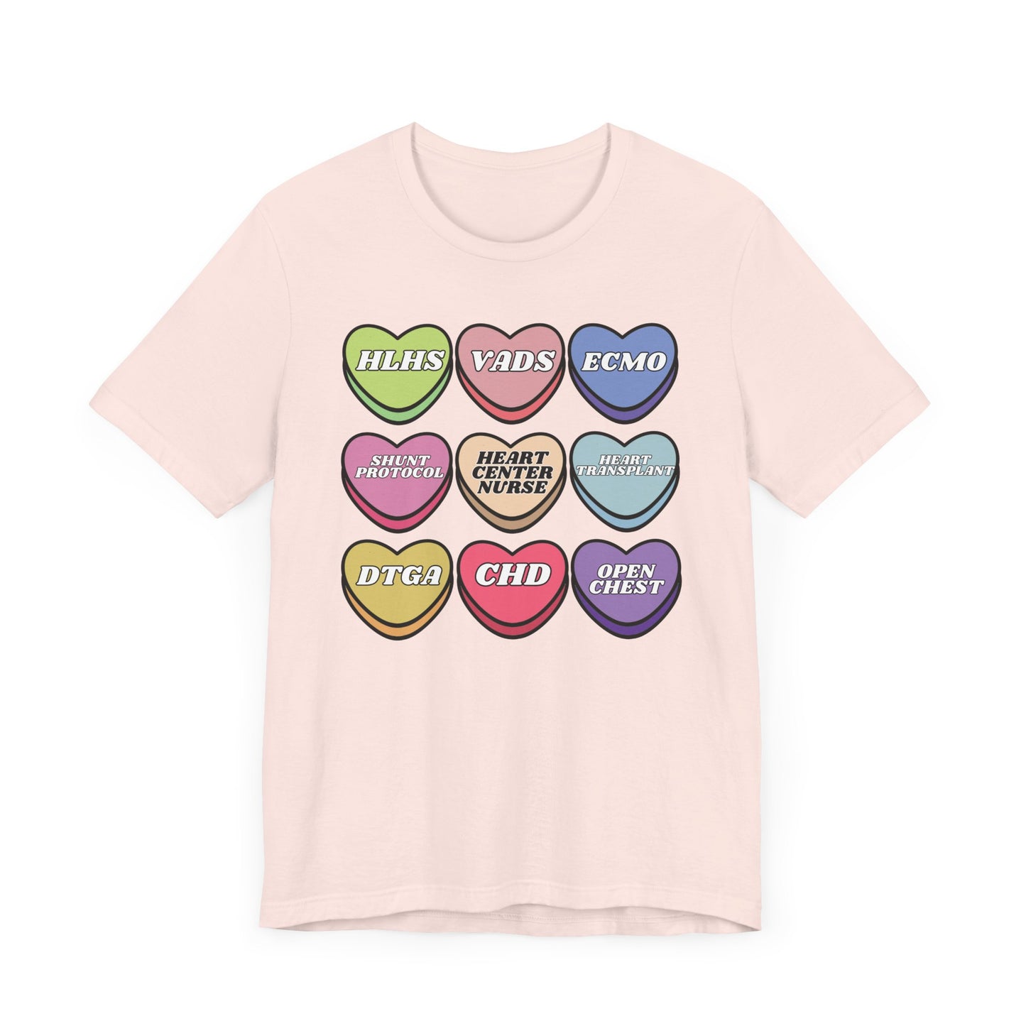 Heart Center Nurse Valentine’s Day comfy Bella Canvas T shirt , Cute Candy Heart Sayings, match your coworkers this Valentine’s Day