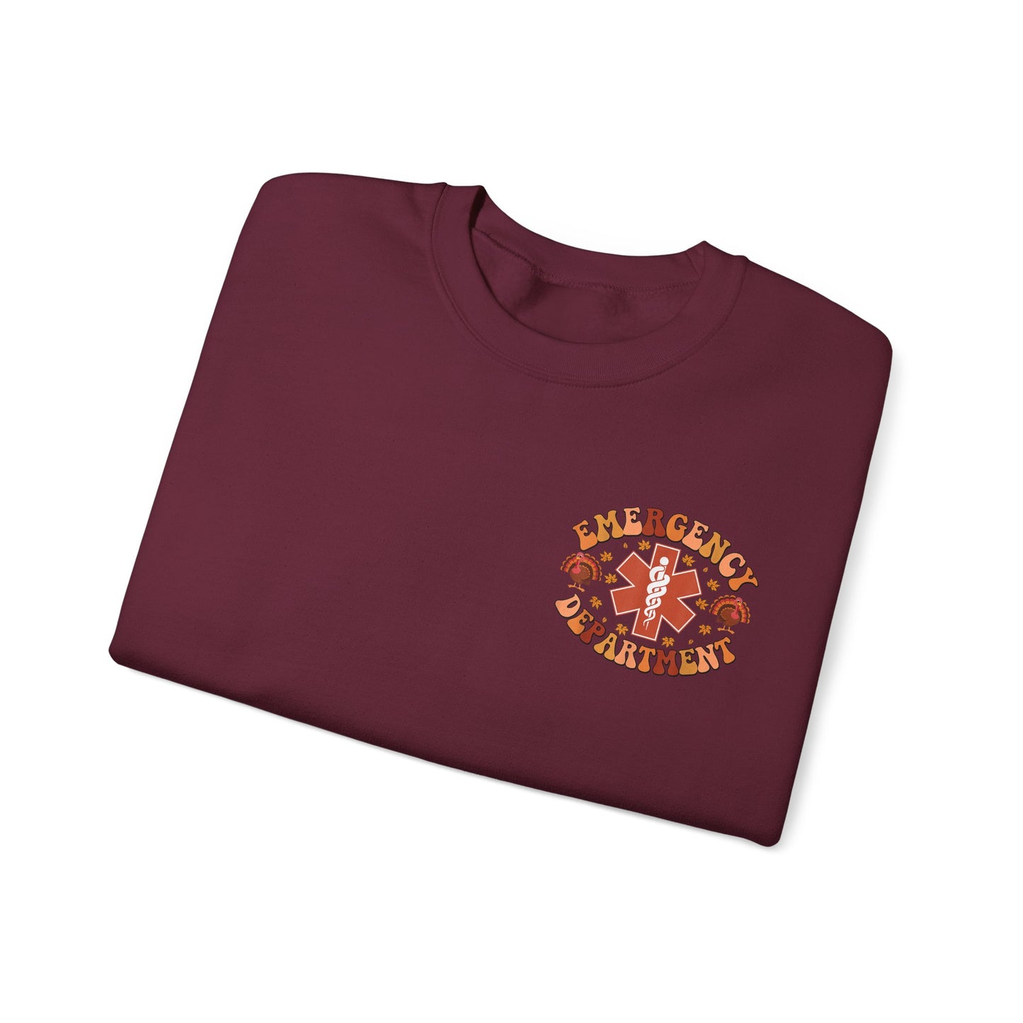 Copy of Turkey front ED sign, thanksgiving theme ED Nurse longsleeve , pediatric nurse shirt, comfort colors turkey nurse shirt, Peds nurse,fall nurse shirt