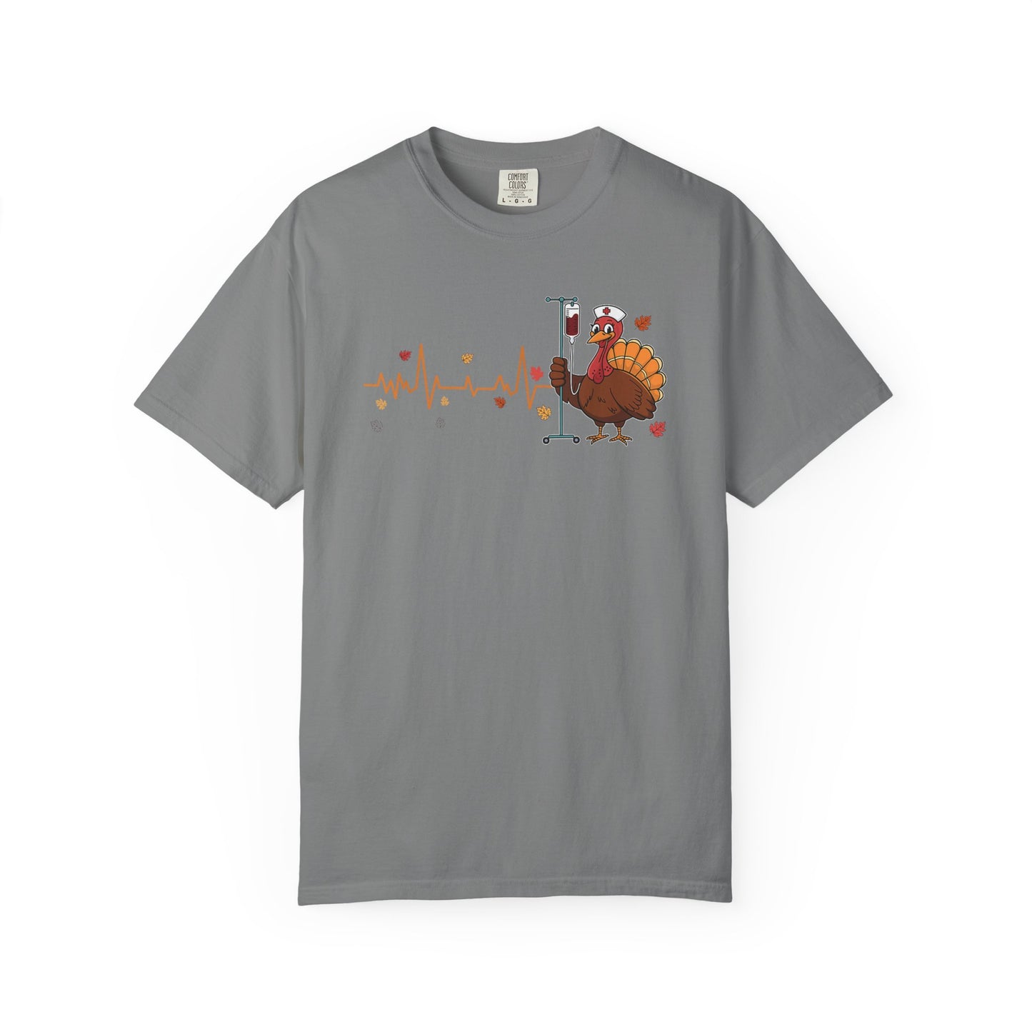 EKG turkey full front Nurse , pediatric nurse thanksgiving shirt, gildan turkey nurse shirt, Peds nurse , fall nurse shirt
