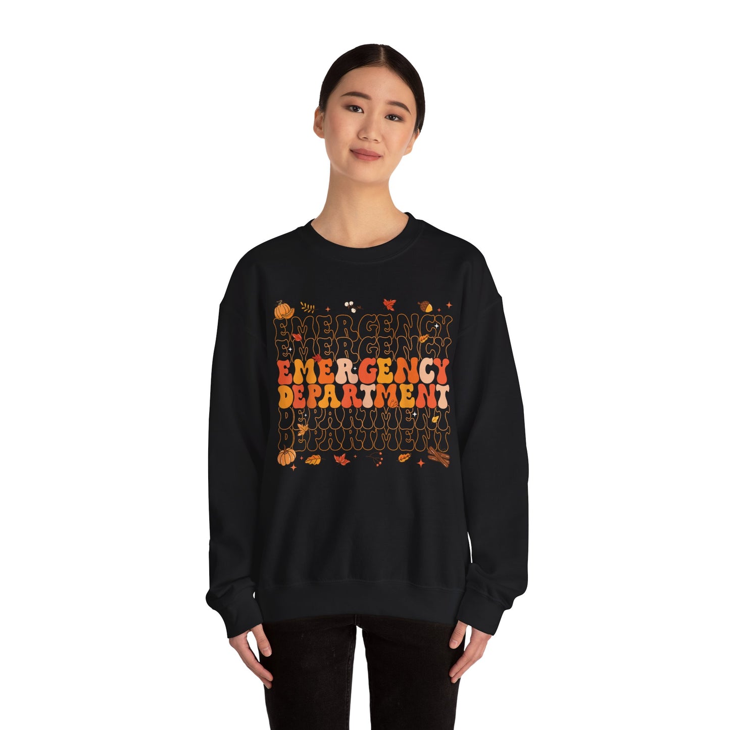 Emergency Fall gildan comfy sweatshirt,  thanksgiving nurse sweatshirt