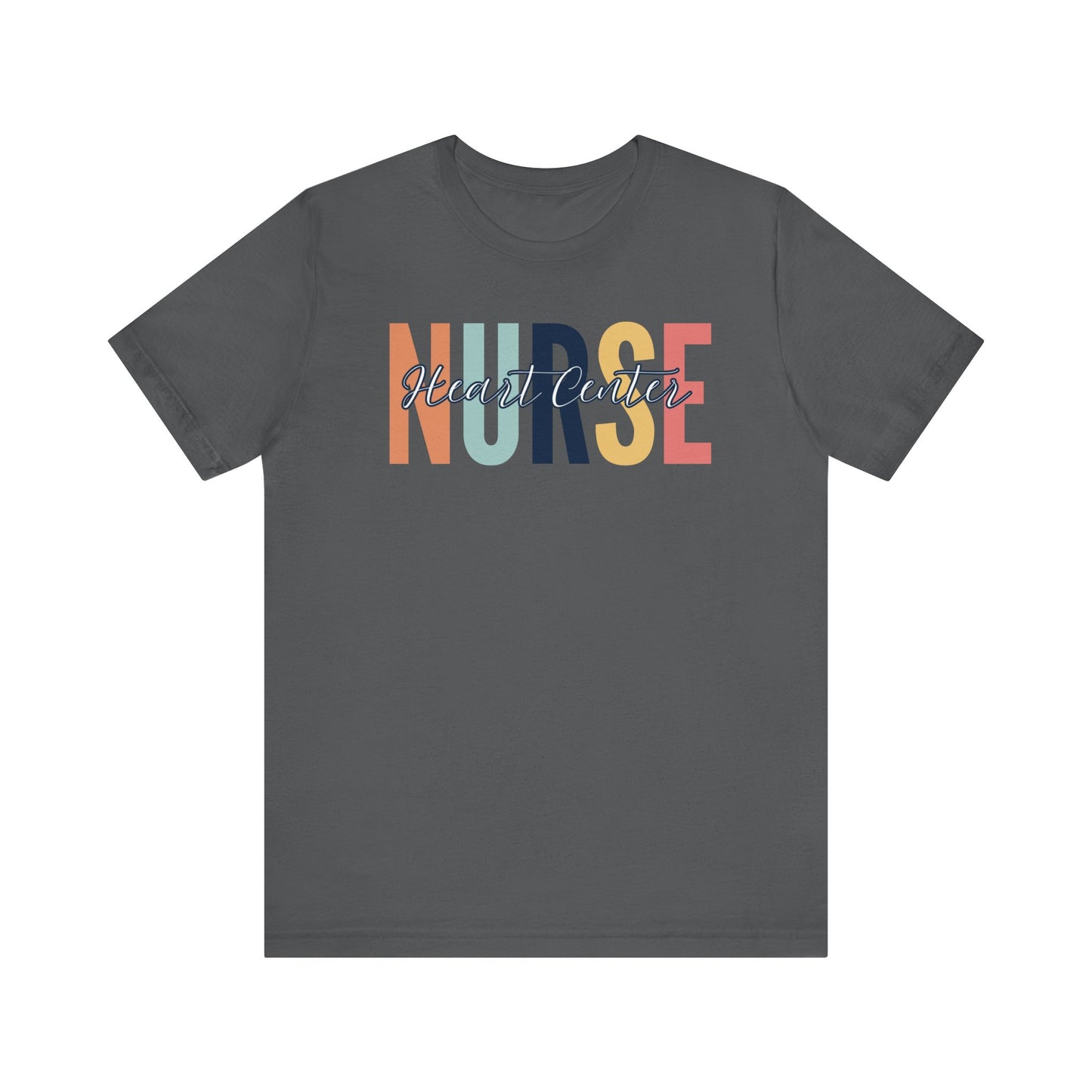 Heart center rainbow neutral Peds nurse Shirt, Gift for nurse, Graduation gift, birthday gift for nurse, ER nurse, RN shirt.