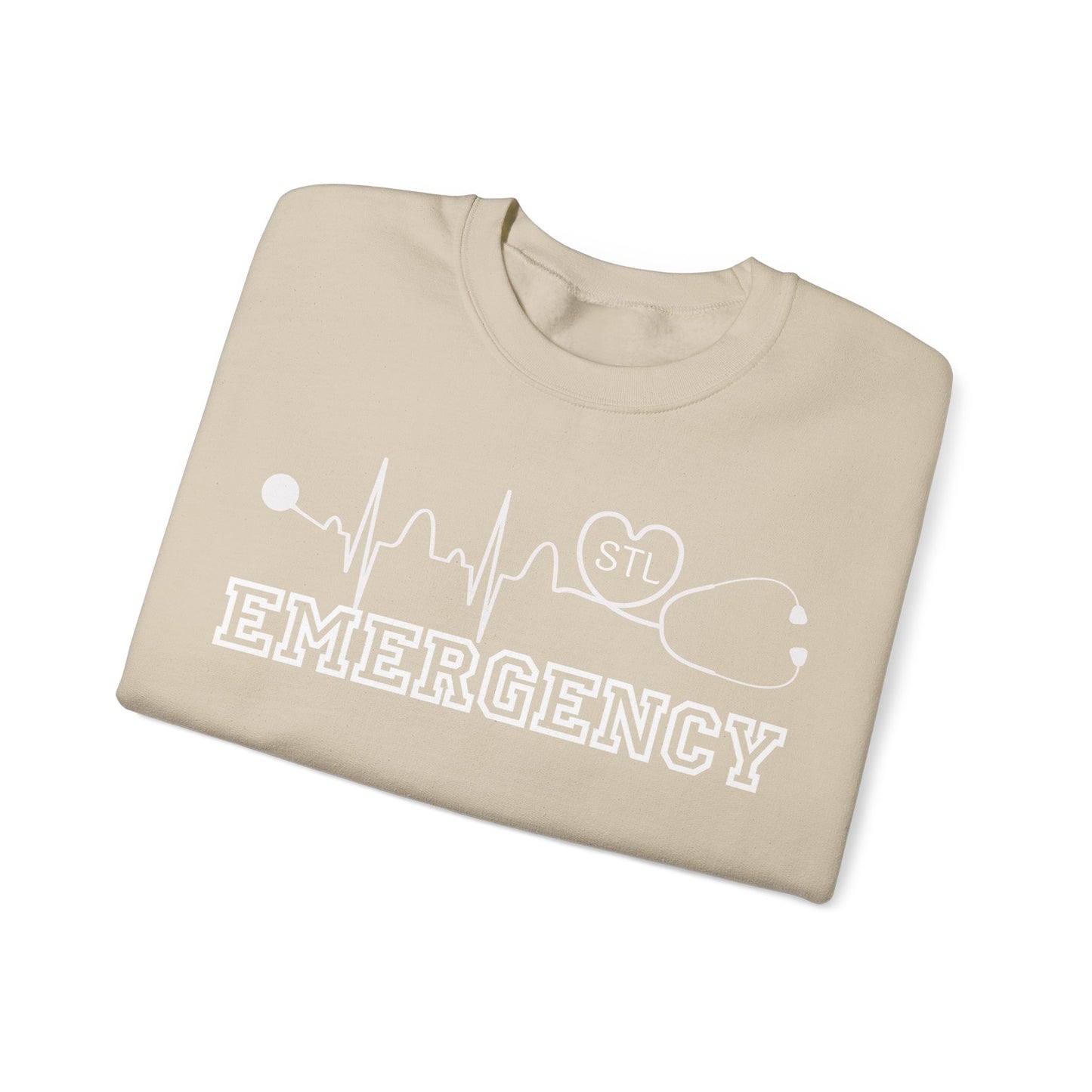 STL Emergency Room Comfy Gildan Sweatshirt, EKG STL  love, wear out or at work!