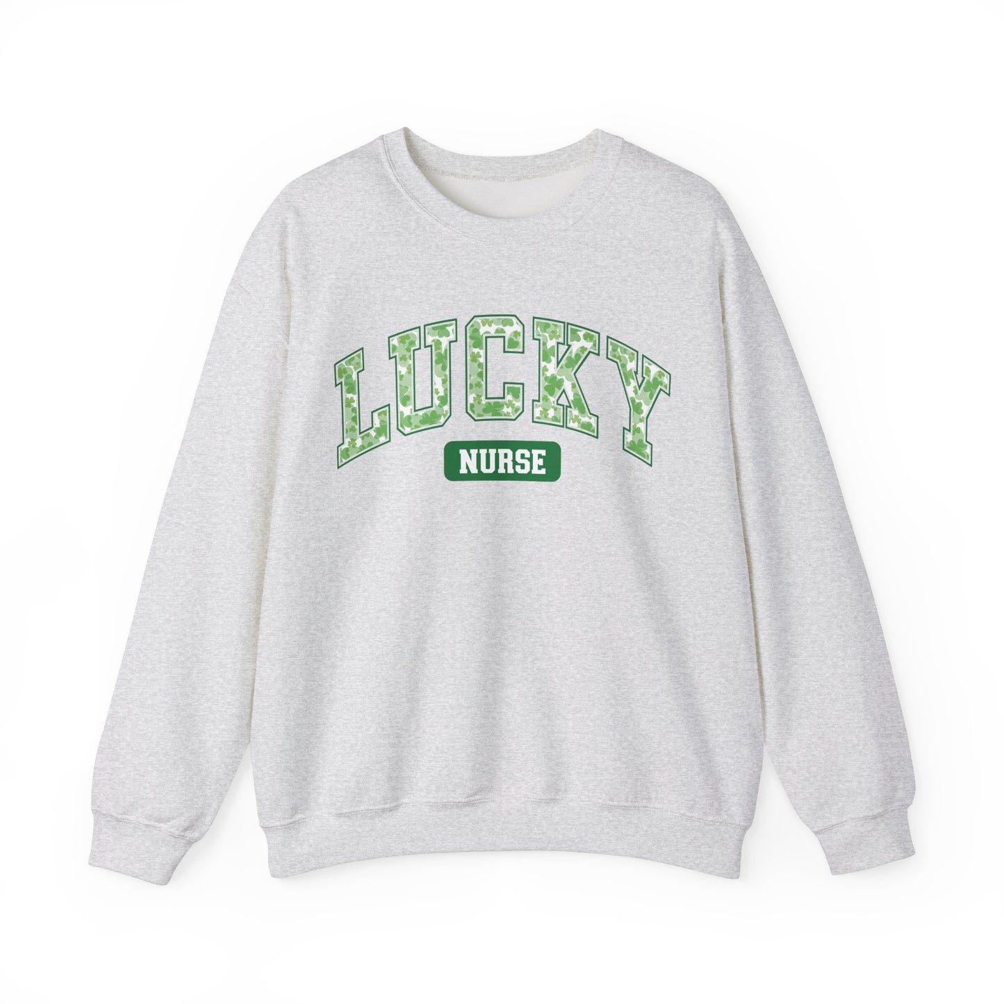Nurse St. Patricks Day Sweatshirt, rn sweater, ER Nurse, NICU Nurse, PICU nurse, clover, lucky nurse sweatshirt.