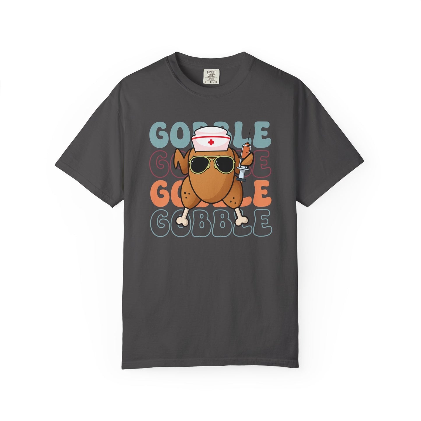 Funny gobble gobble turkey  Thanksgiving Comfort colors tshirt