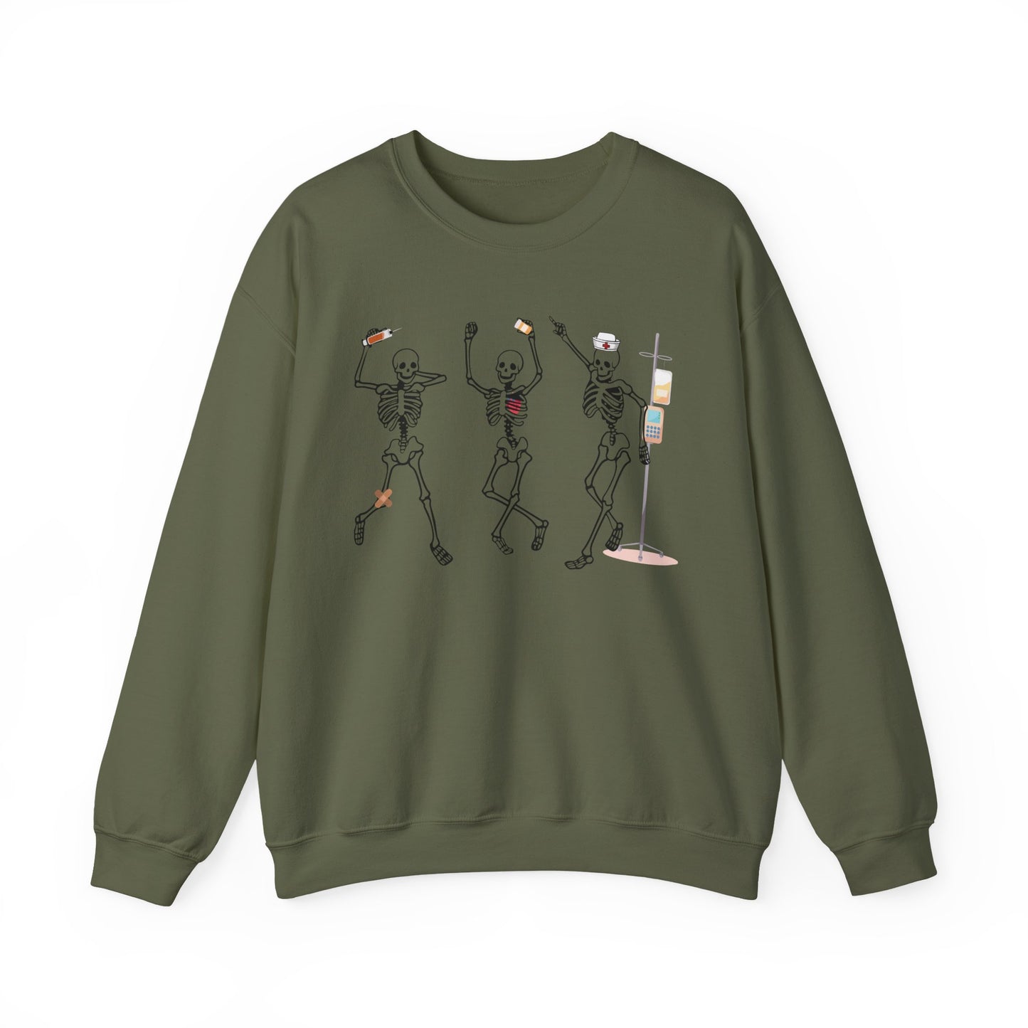 Dancing Skeleton Halloween Sweatshirt, Halloween sweatshirt, nurse sweater , spooky season, funny Halloween sweatshirt