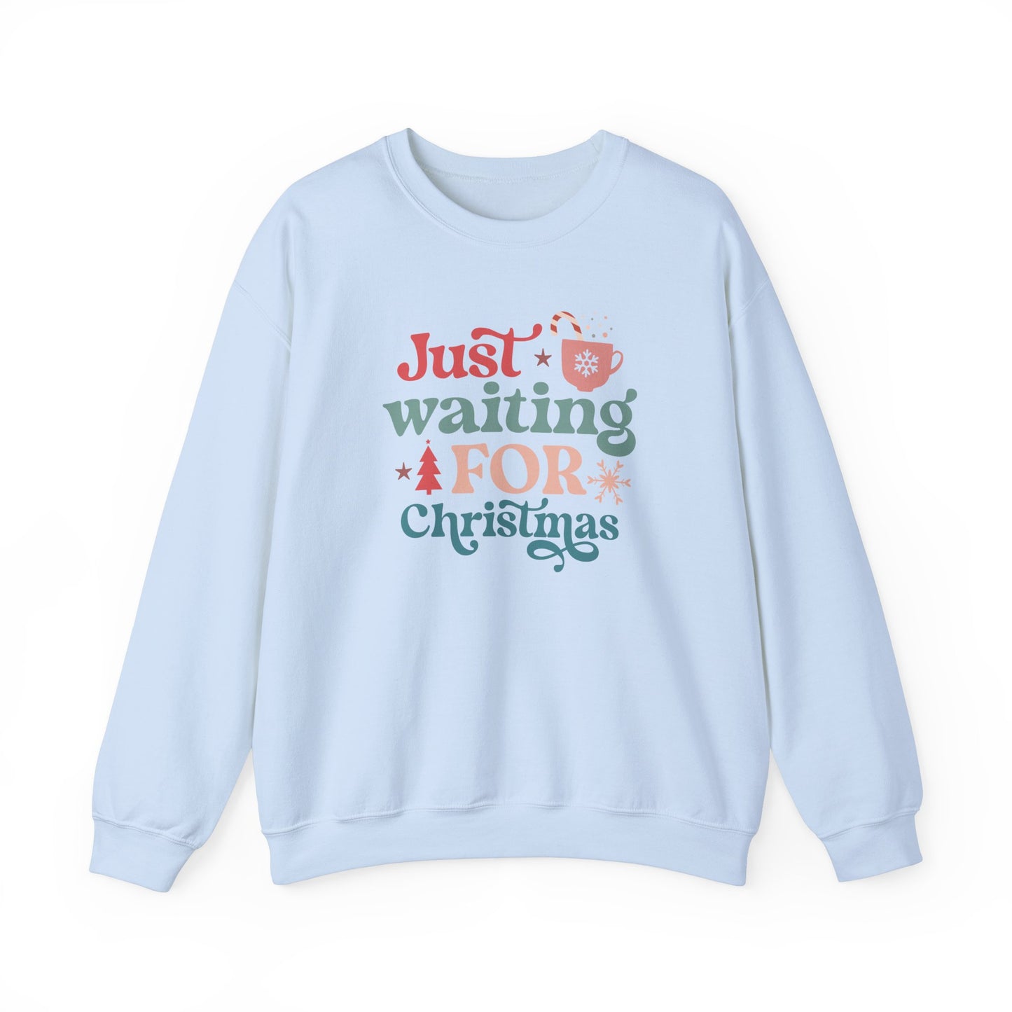 Just Waiting For Christmas Cozy Coffee Sweatshirt