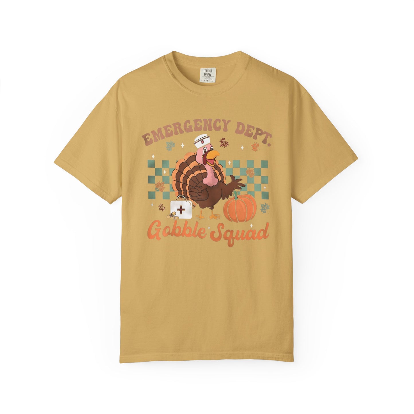 Comfort colors gobble squad tshirt, emergency gobble squad