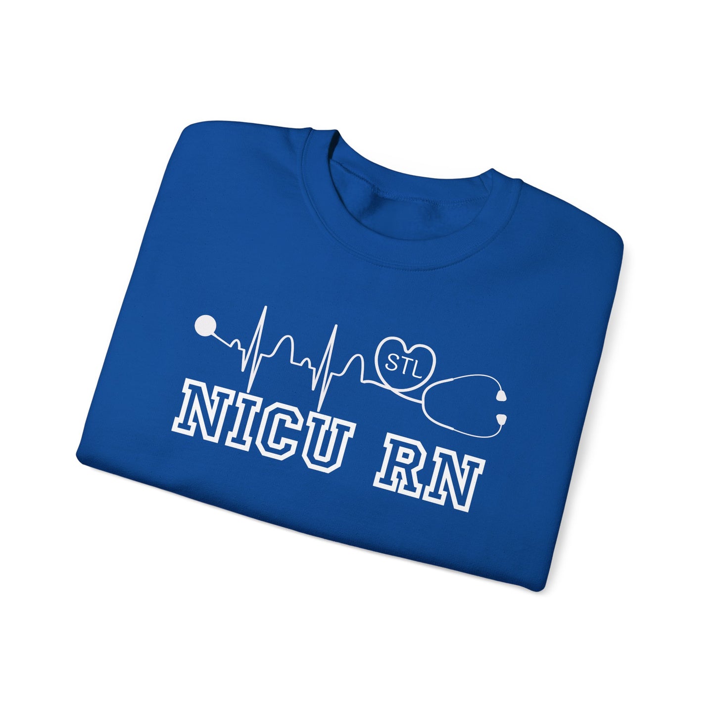 STL NICU RN Comfy Gildan Sweatshirt, EKG STL  love, wear out or at work!