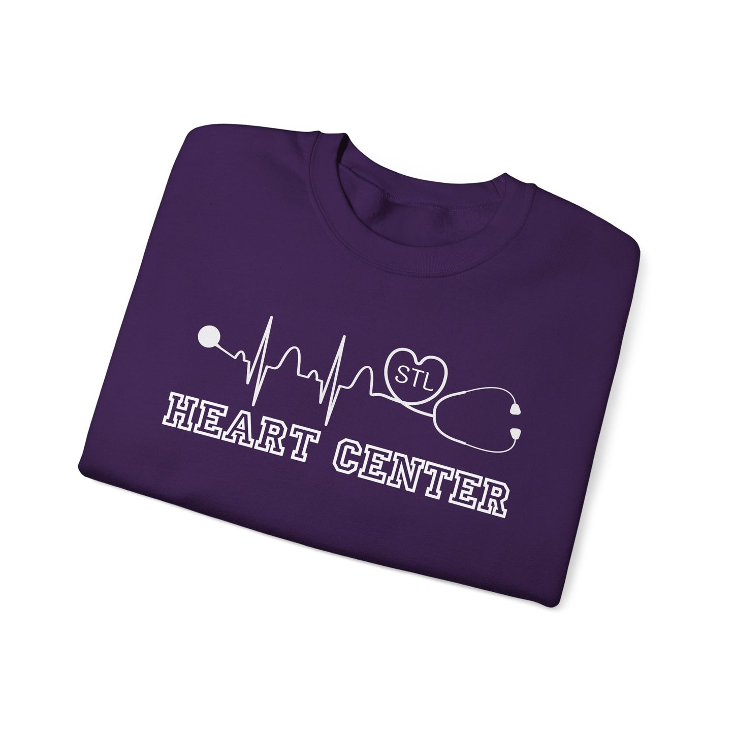 STL Heart Center EKG Gildan Sweatshirt, perfect to show you red and support heart disease!