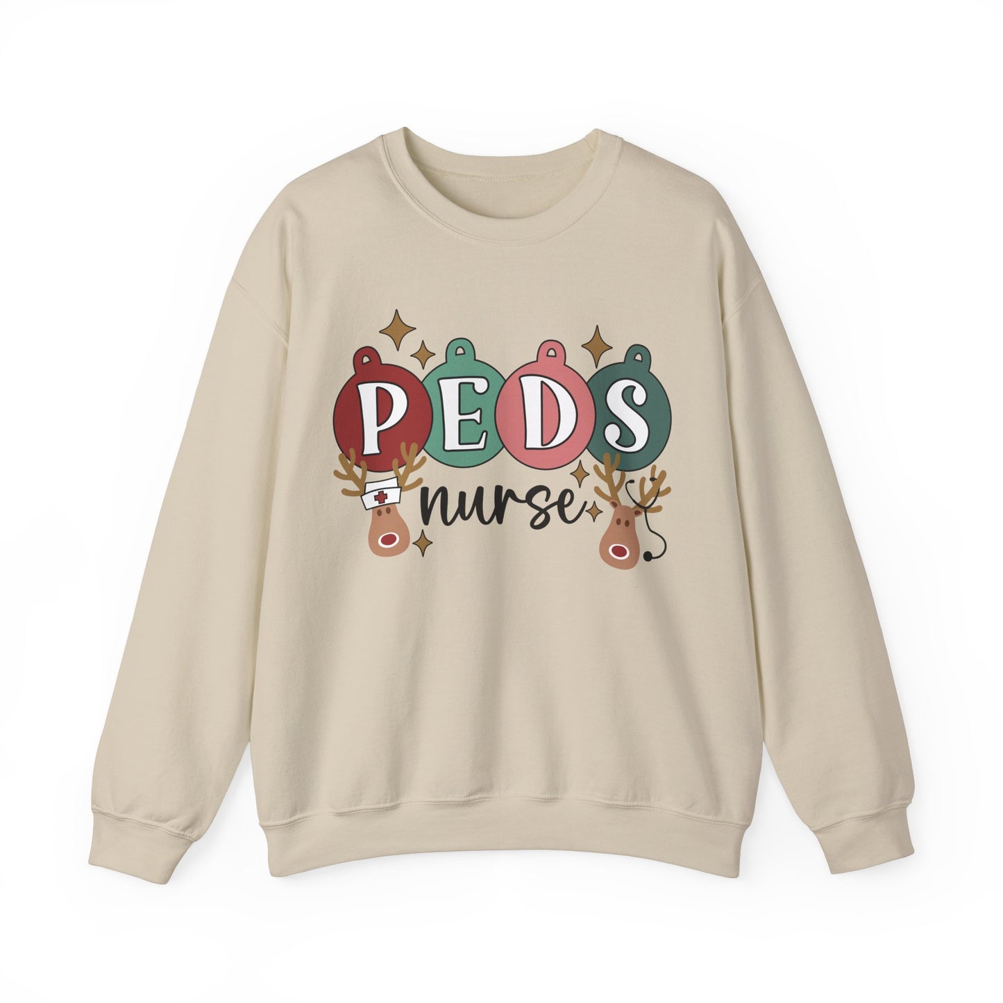 Christmas Nurse Sweatshirt, pediatric nurse reindeer sweatshirt, ER Nurse Christmas sweater, Pediatric Nurse, Christmas Crew, group shirt