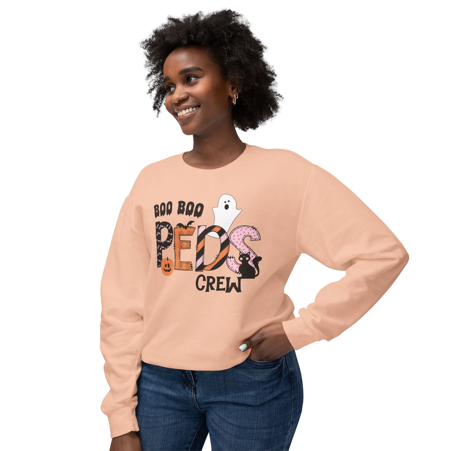 Boo Boo Peds Crew, pediatric nurse sweatshirt, Halloween sweatshirt, spooky season, ER RN, NICU nurseHalloween Nurse, comfort colors