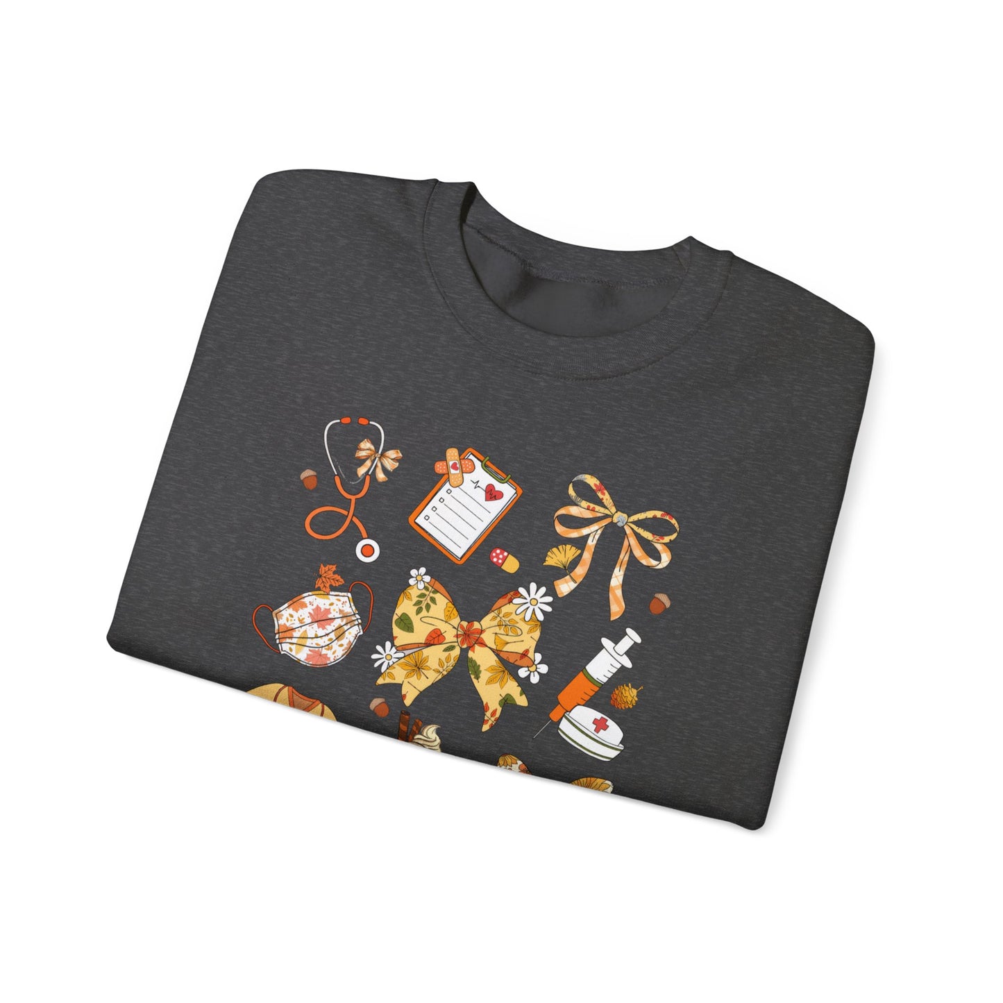 Cute Fall Pediatric Emergency Sweatshirt for all Fall Months, Nurse shirt, gift for nurse, coquette bow, everything fall