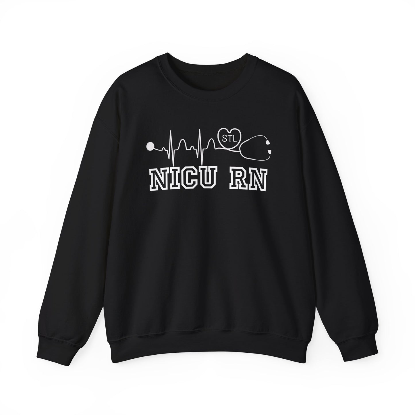 STL NICU RN Comfy Gildan Sweatshirt, EKG STL  love, wear out or at work!