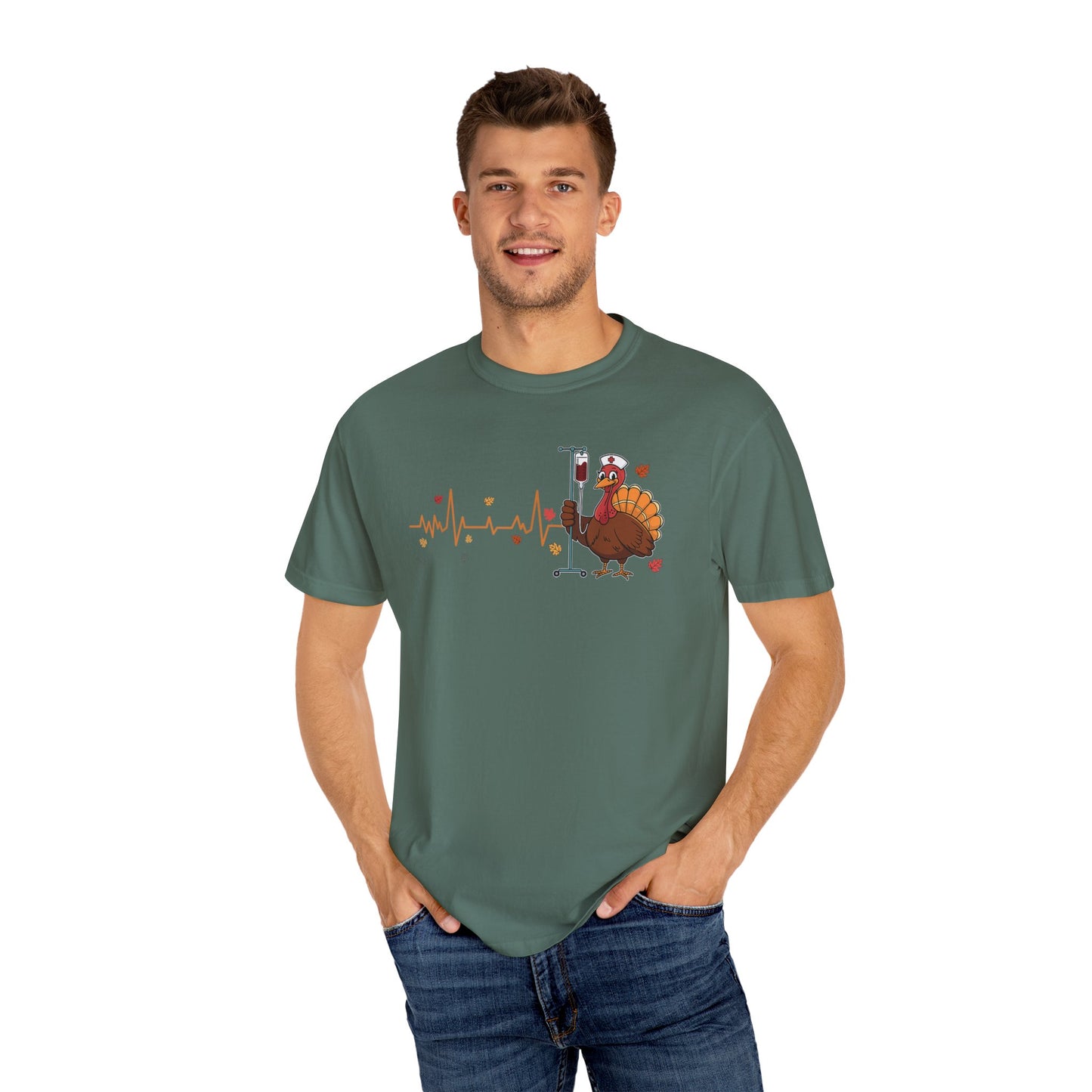 EKG turkey full front Nurse , pediatric nurse thanksgiving shirt, gildan turkey nurse shirt, Peds nurse , fall nurse shirt