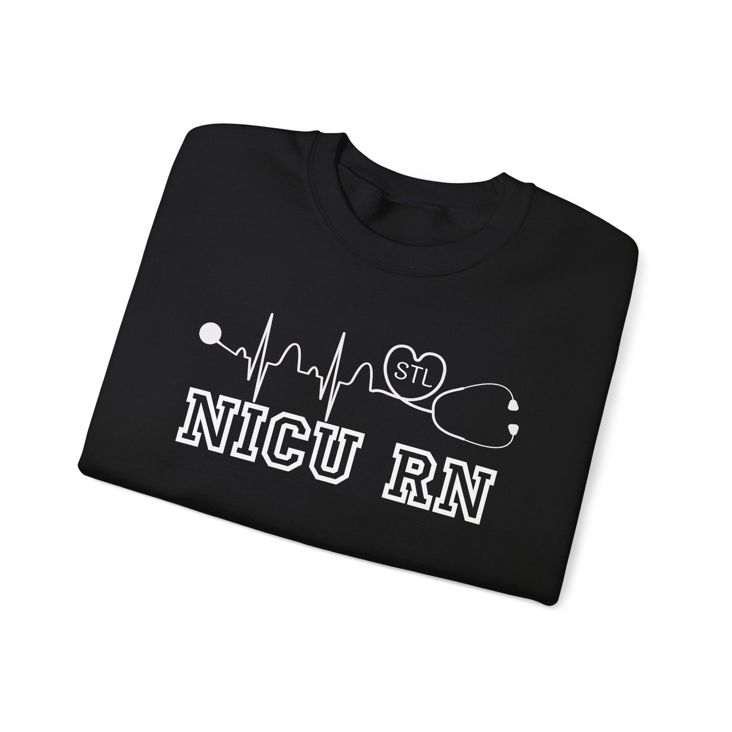 STL NICU RN Comfy Gildan Sweatshirt, EKG STL  love, wear out or at work!