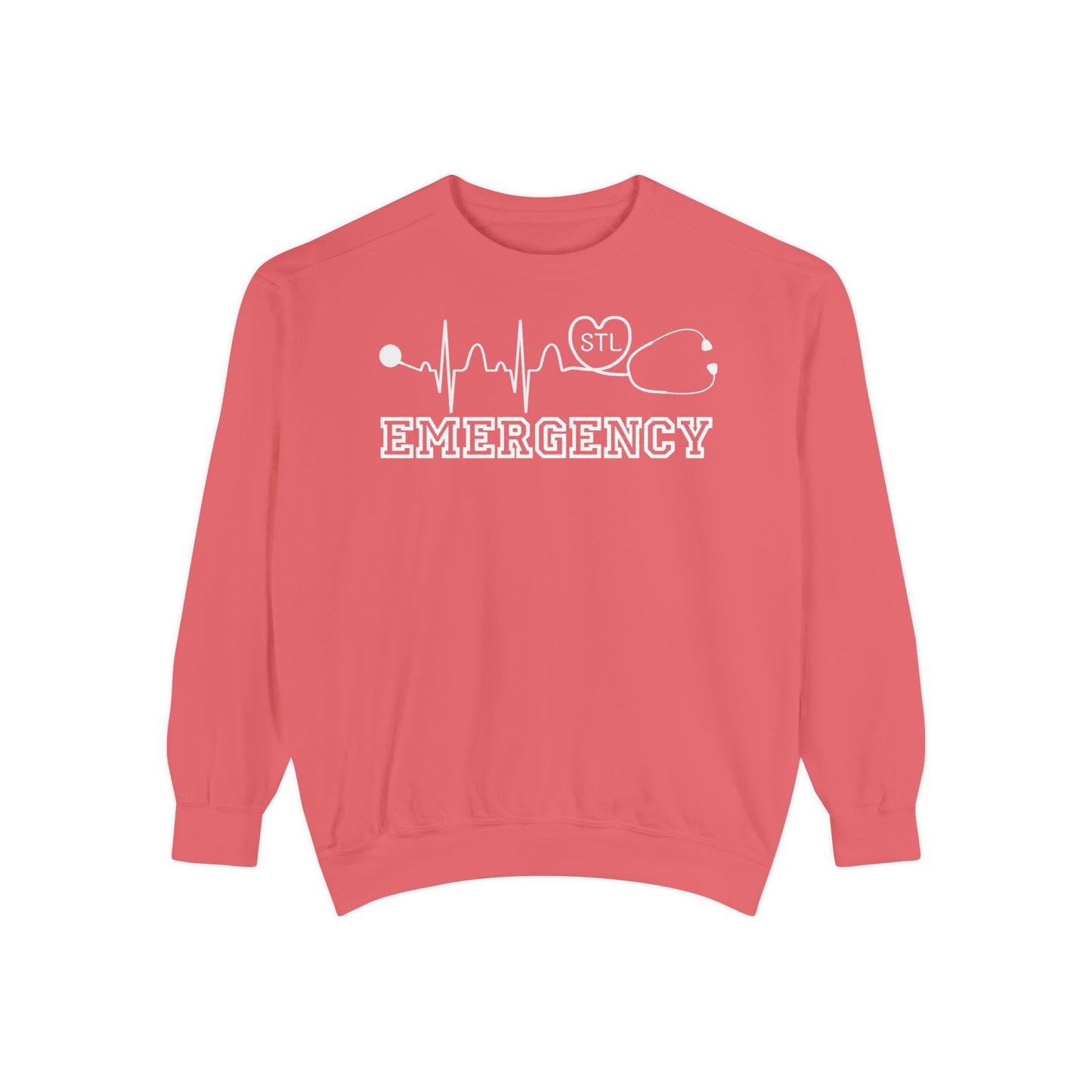 STL Emergency Room Comfort Colors Sweatshirt, EKG STL  love, wear out or at work!
