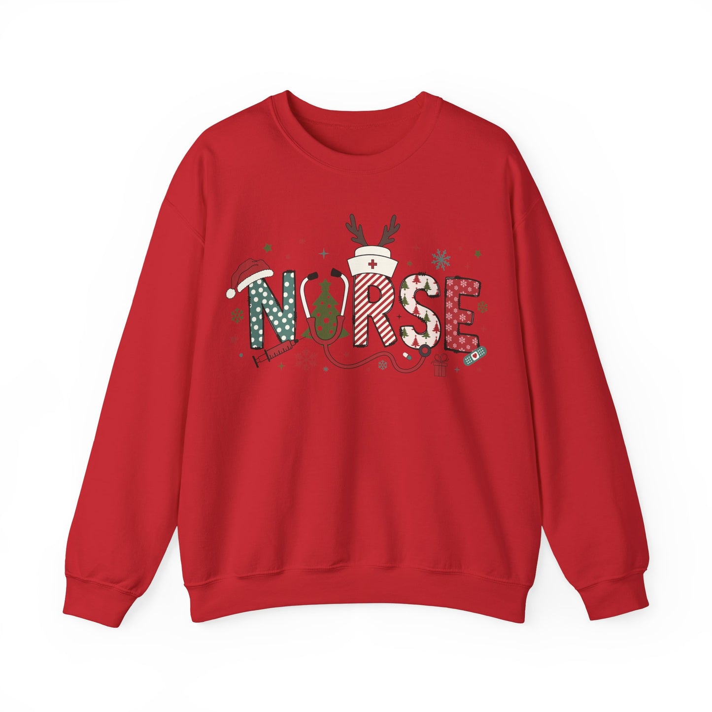 Nurse Christmas Sweatershirt,  cute and comfy for your festive holiday season  ,emergency nurse festive sweatshirt, Gift for Nurse