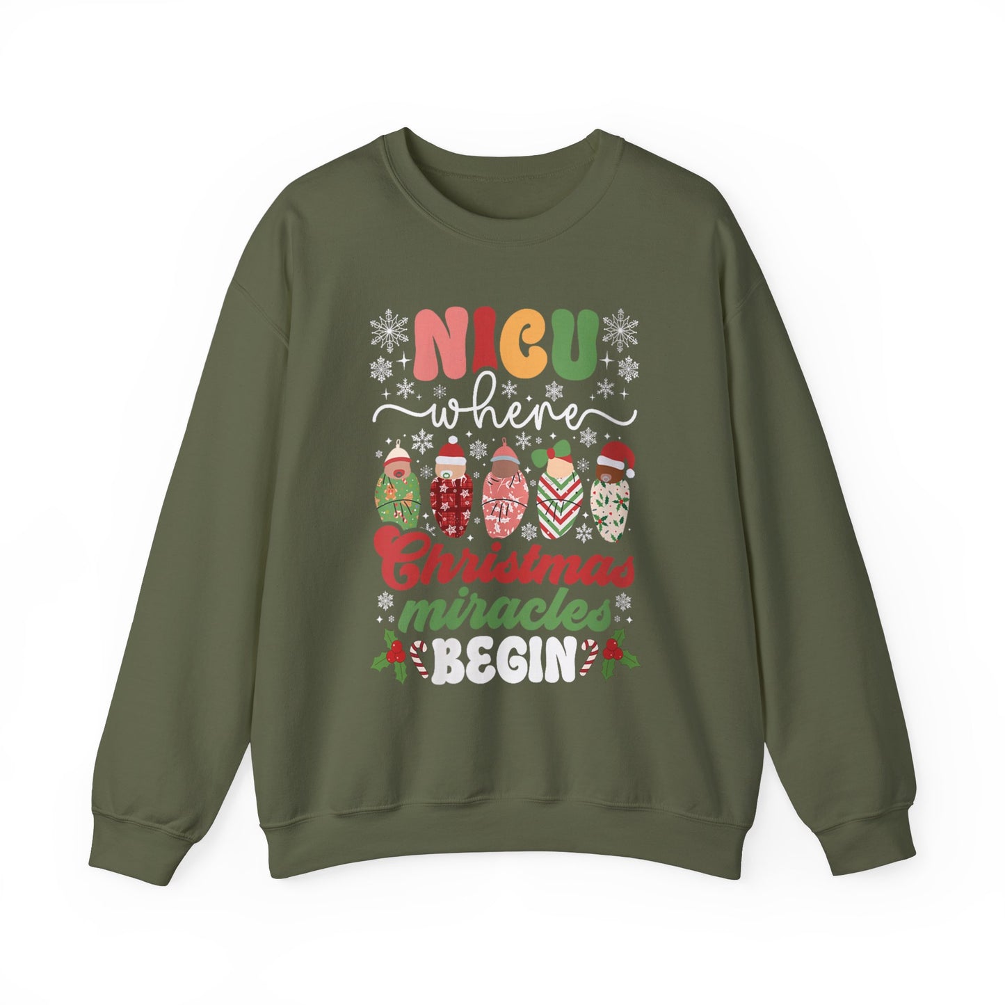 NICU Nurse Christmas Sweatshirt, Nurse Christmas sweatshirt, Baby Nurse Sweatshirt, gift for nurse, cute Christmas sweatshirt